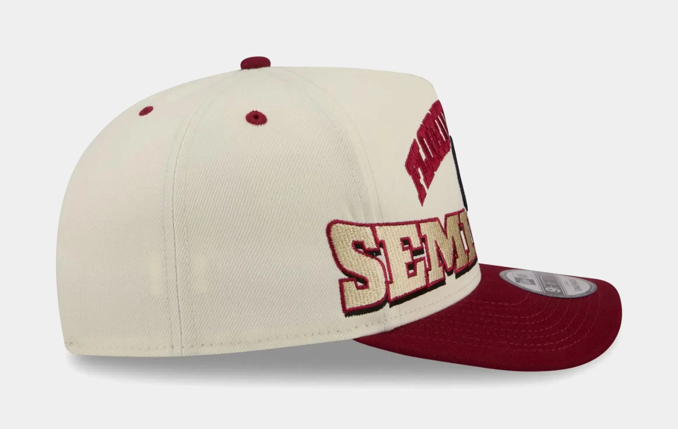 New Era Florida State Seminoles Arched 950AF Snapback Mens Hat (White/Red)