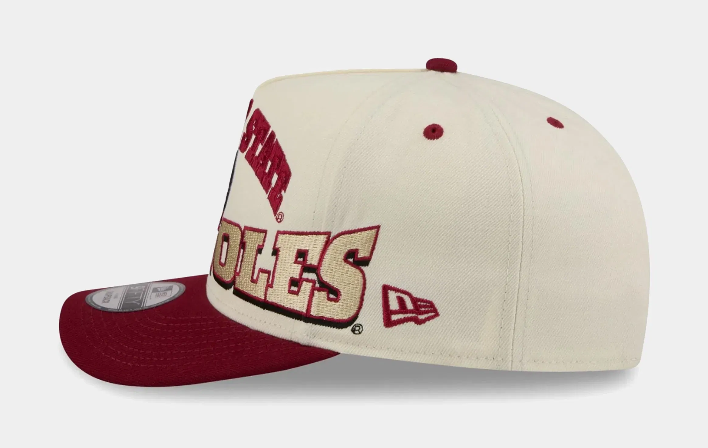 New Era Florida State Seminoles Arched 950AF Snapback Mens Hat (White/Red)