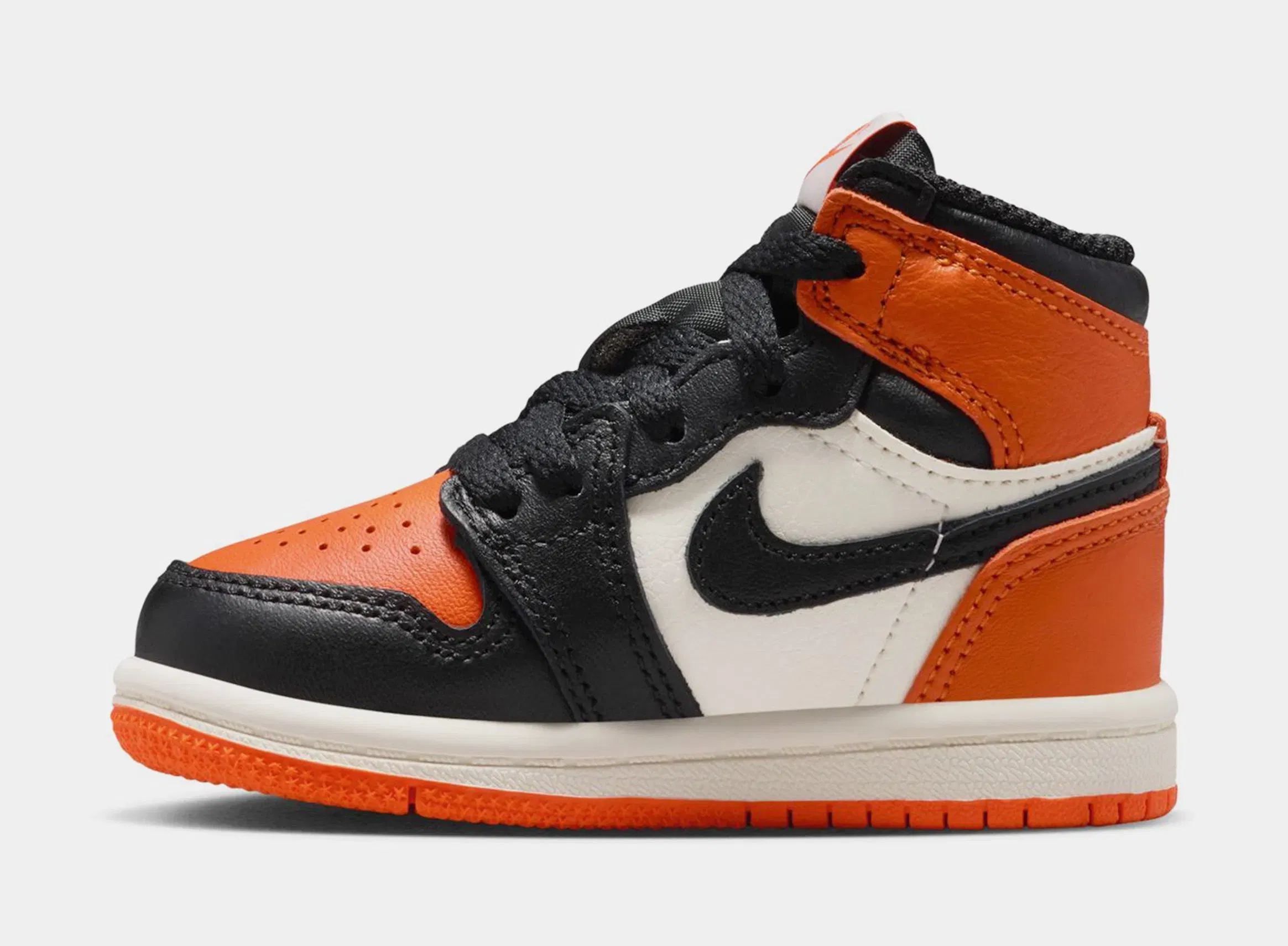 Air Jordan 1 Retro High OG Shattered Backboard Infant Toddler Lifestyle Shoes (Black/Starfish/Sail)