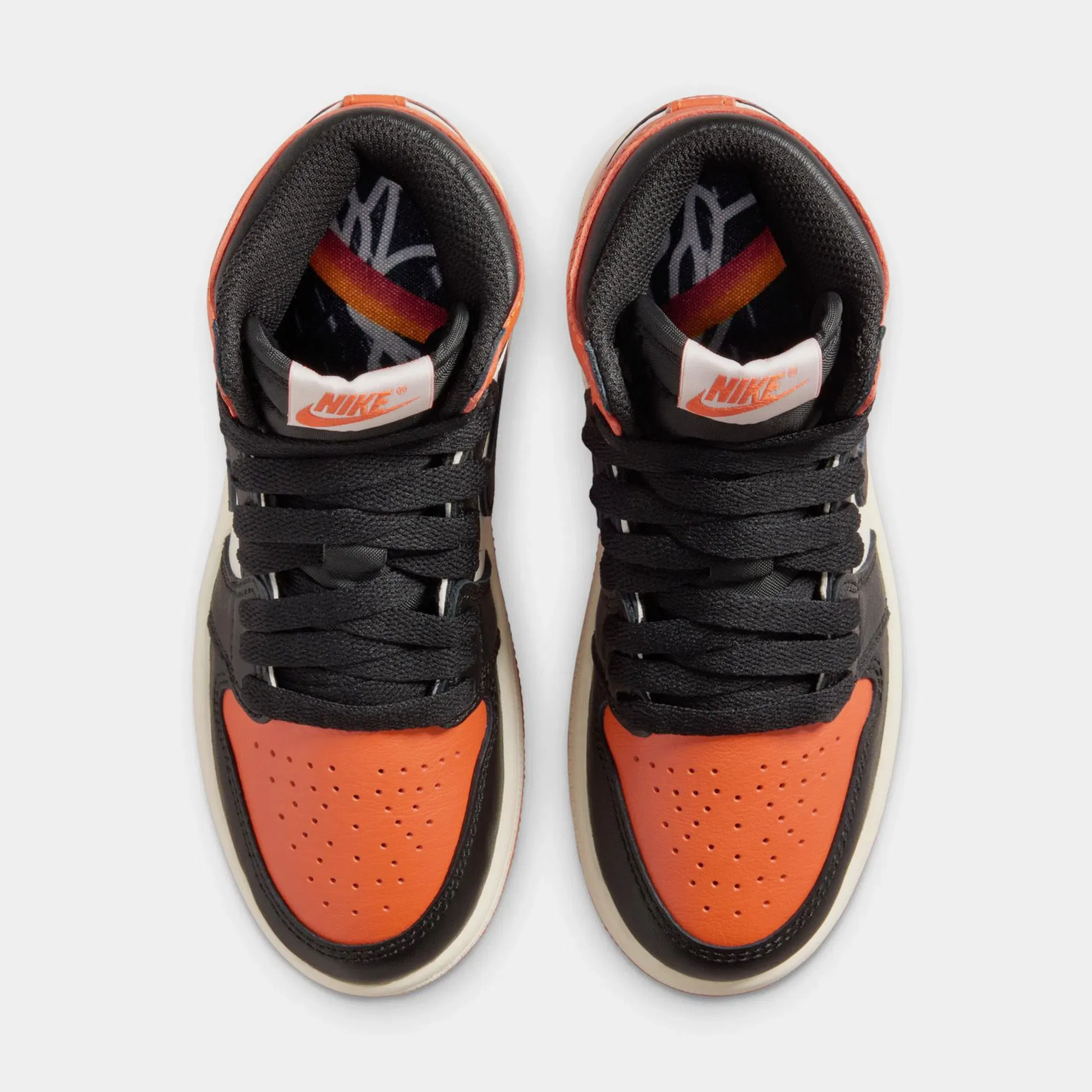 Air Jordan 1 Retro High OG Shattered Backboard Preschool Lifestyle Shoes (Black/Starfish/Sail)