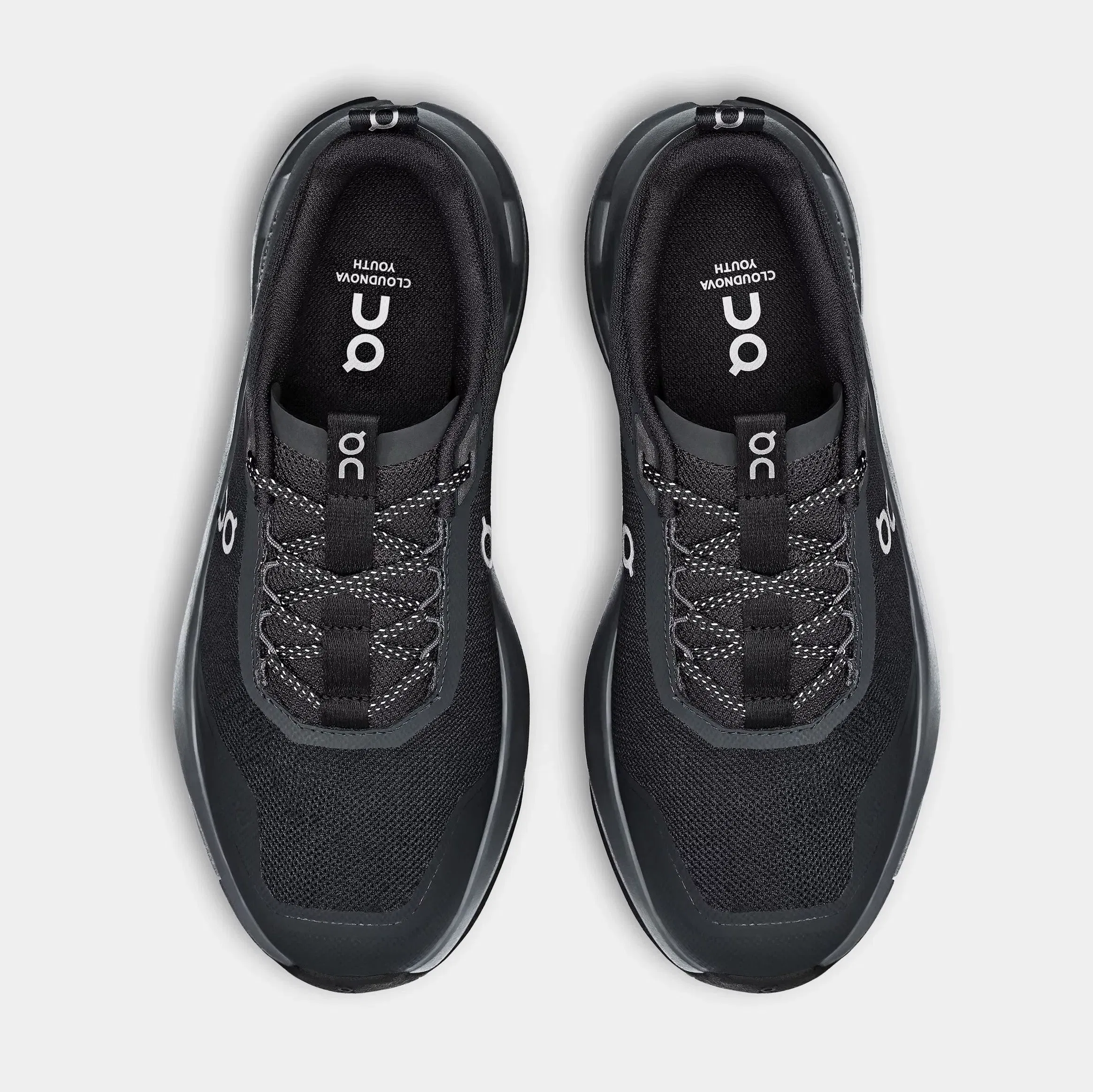 On Running Cloudnova Grade School Running Shoes (Black/Eclipse)