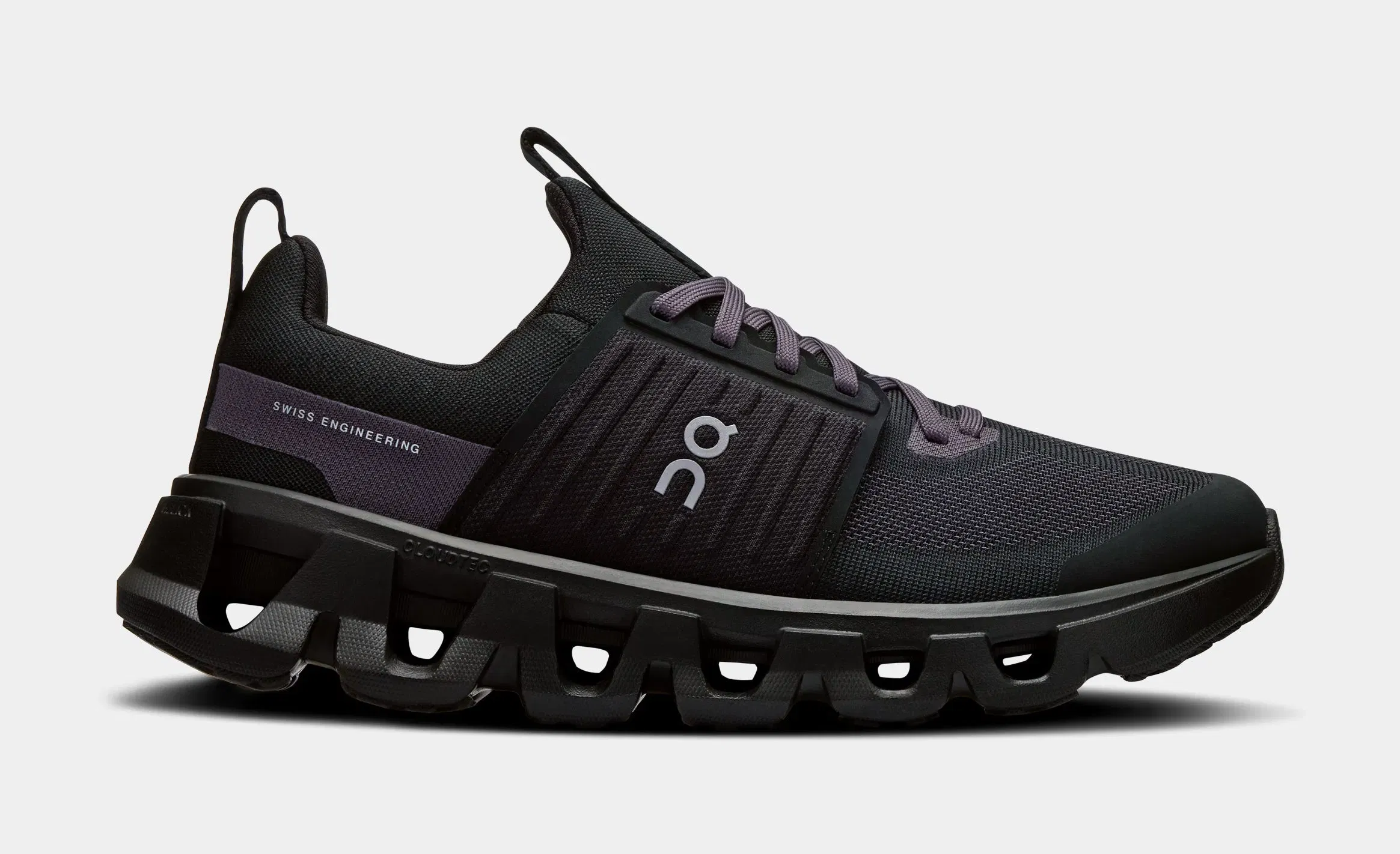On Running Cloudswift Grade School Running Shoes (Black/Eclipse)