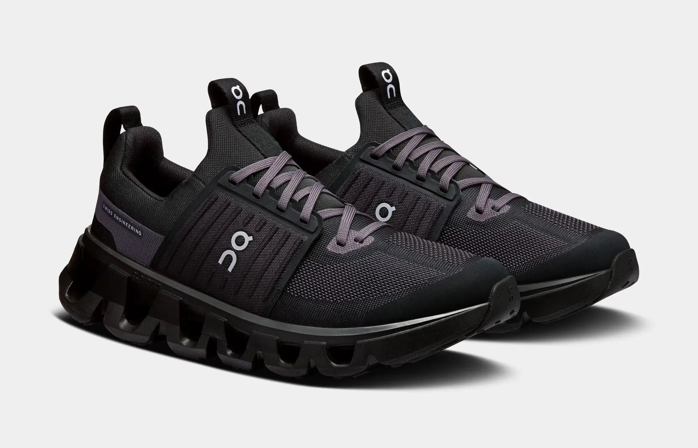 On Running Cloudswift Grade School Running Shoes (Black/Eclipse)