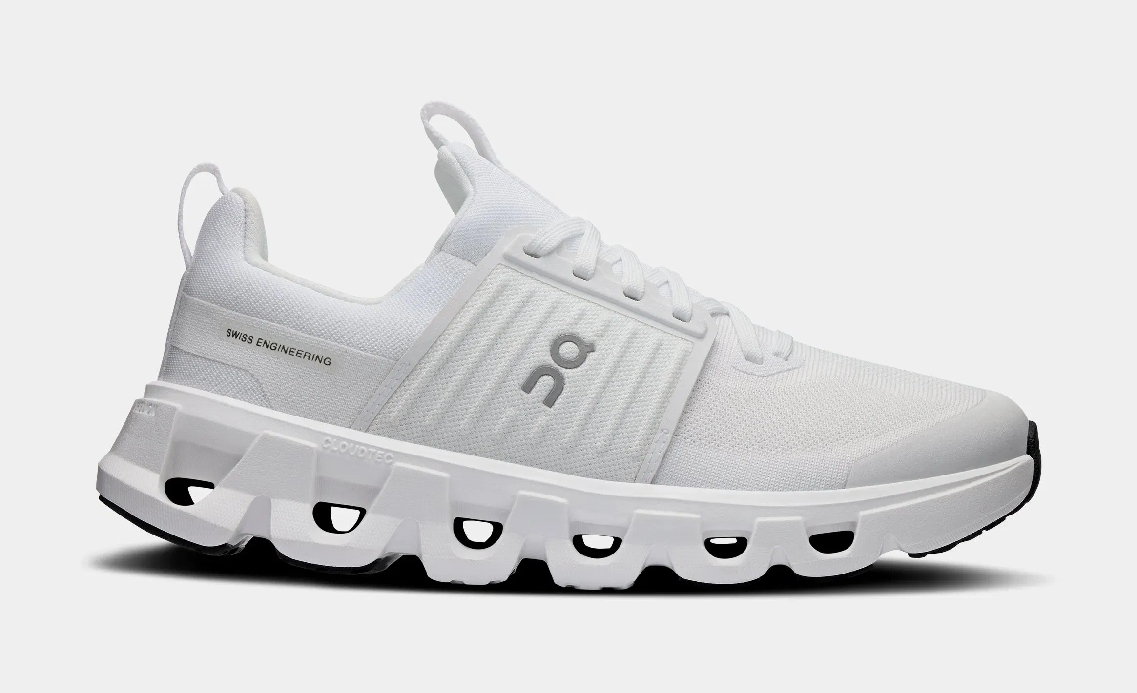 On Running Cloudswift Grade School Running Shoes (White)