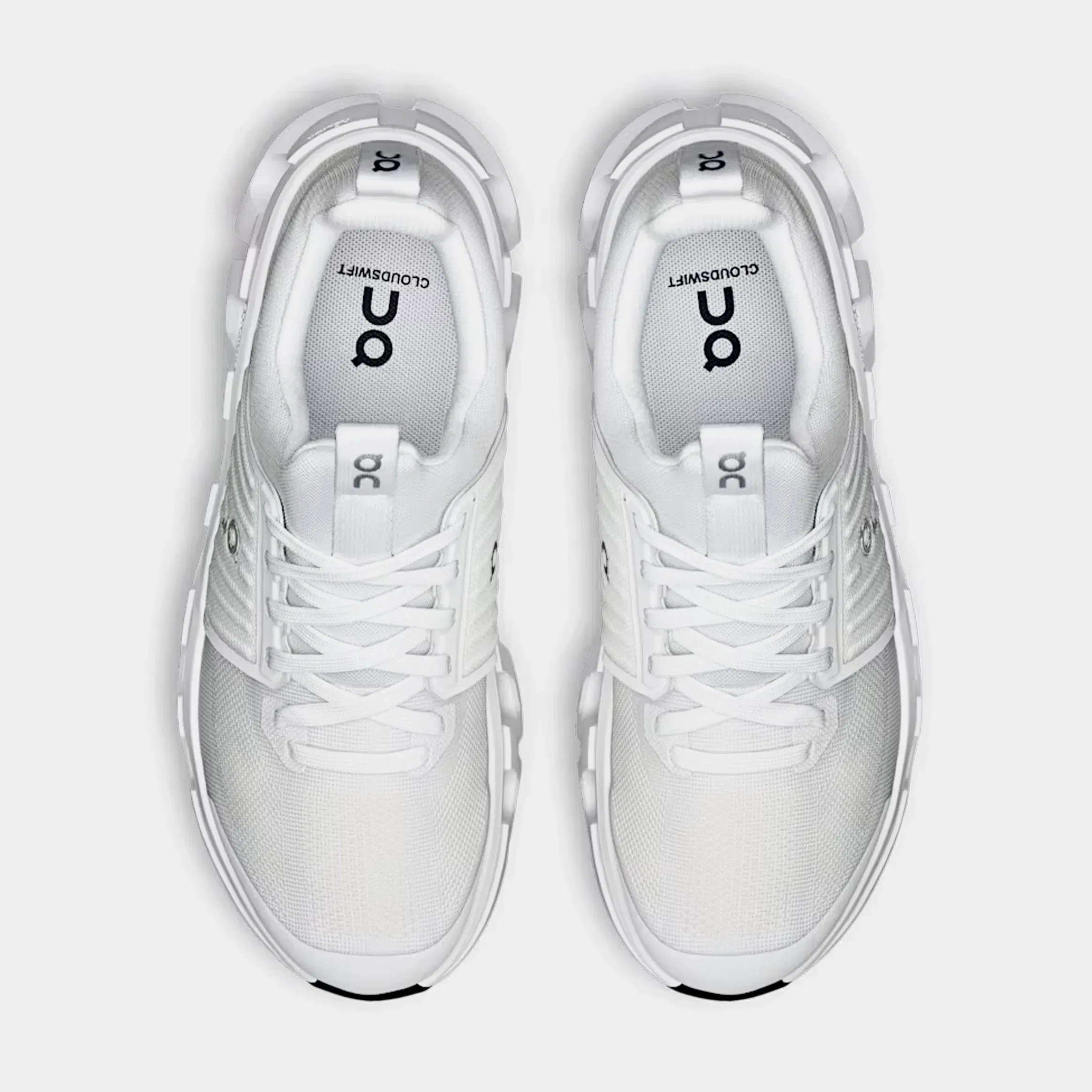 On Running Cloudswift Grade School Running Shoes (White)