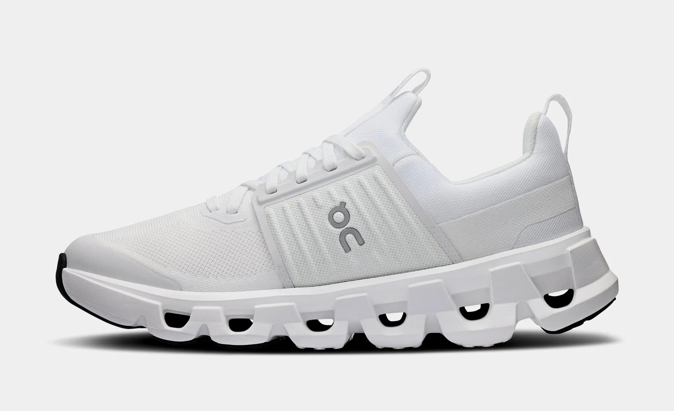 On Running Cloudswift Grade School Running Shoes (White)