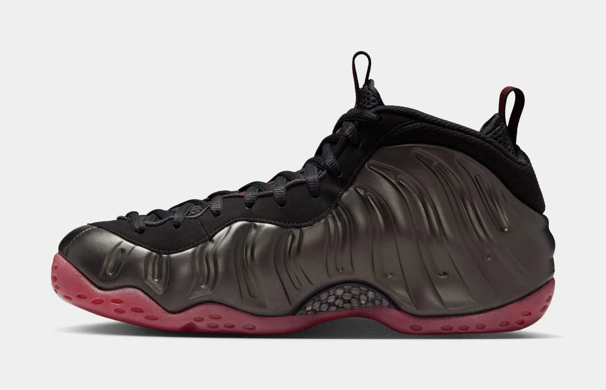 Nike Air Foamposite One Mens Basketball Shoes (Black/Varsity Red)