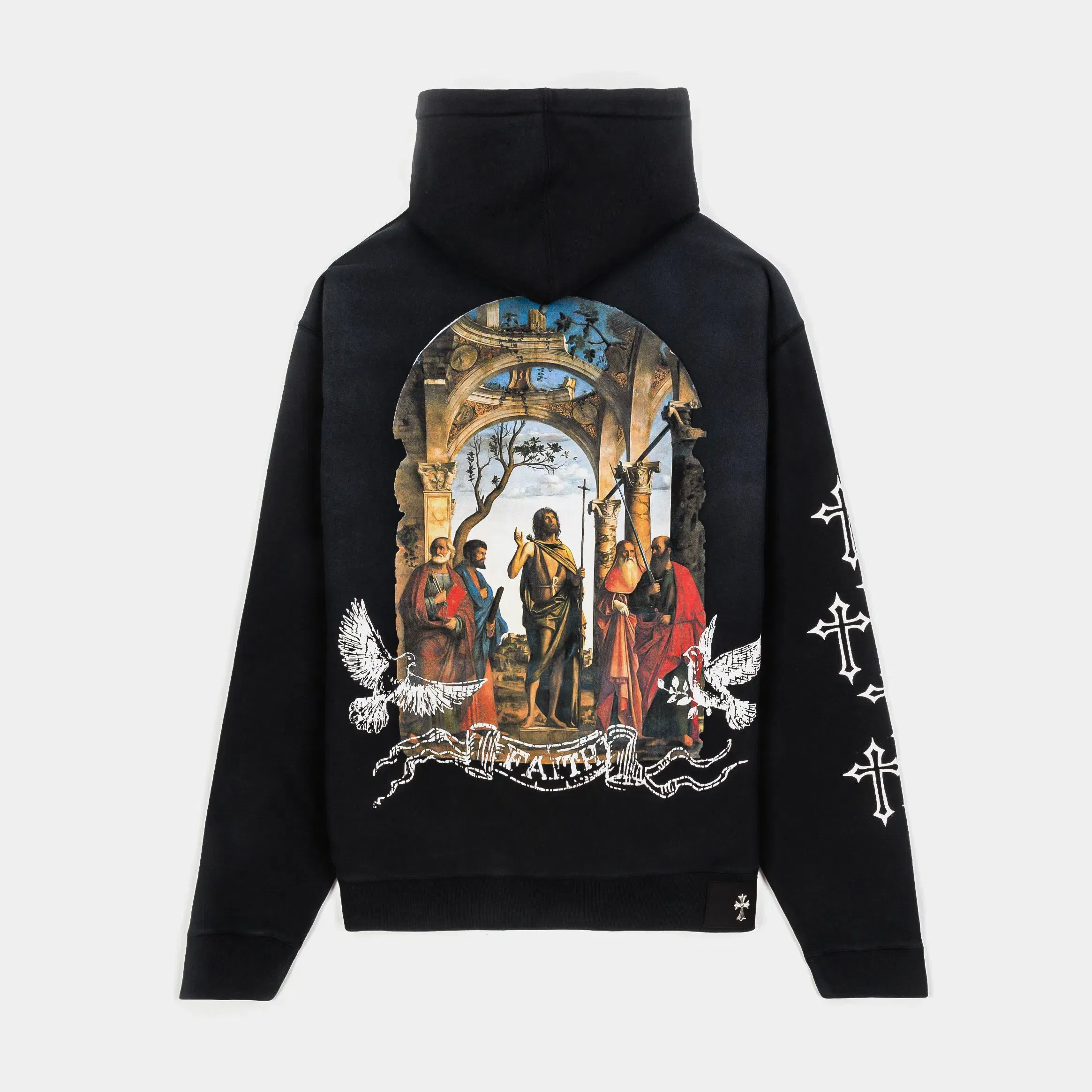 CTHDRL The Faith Pullover Mens Hoodie (Black/Red/White)