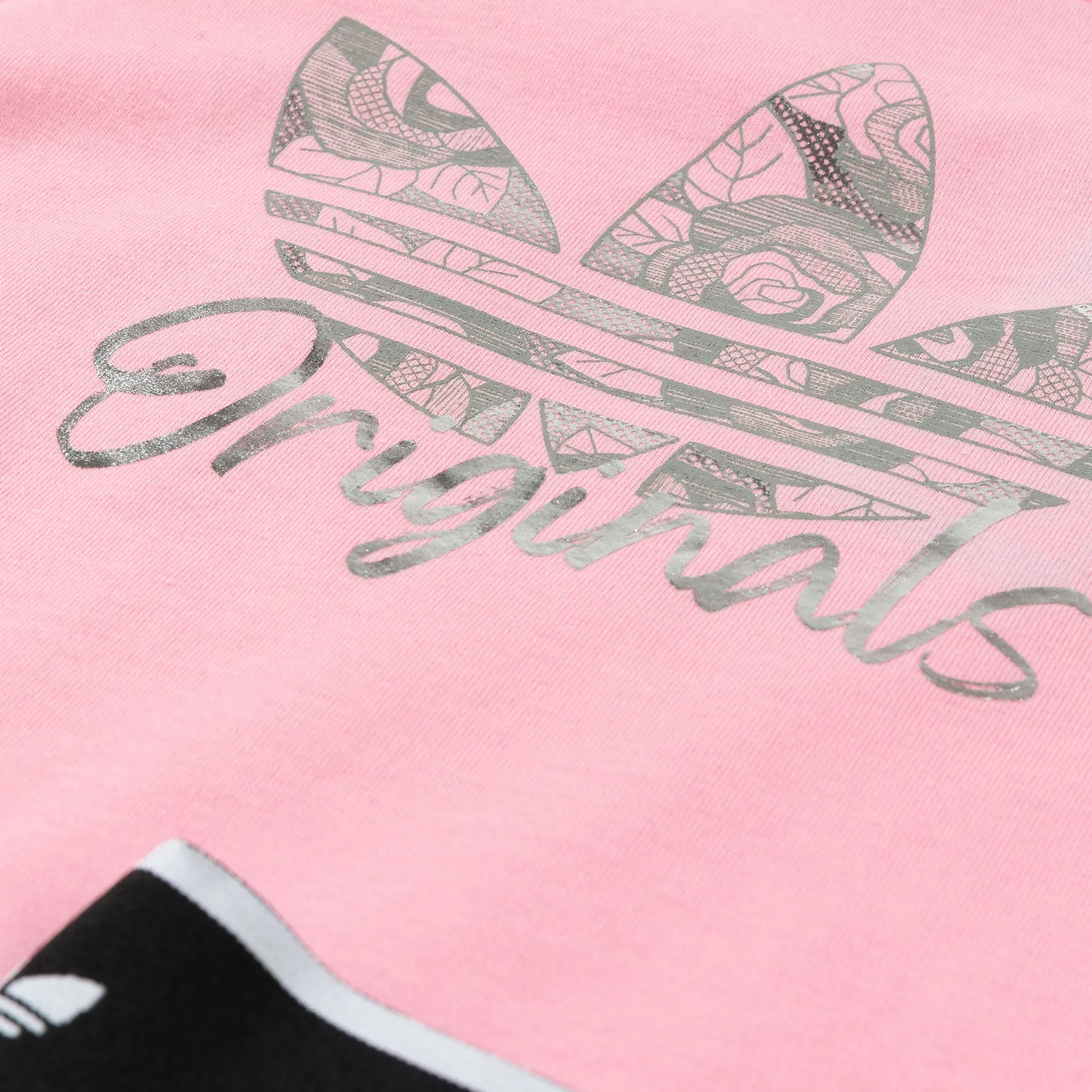 adidas Raglan Tee Bubble Skort Infant Toddler Set (Pink/Black)