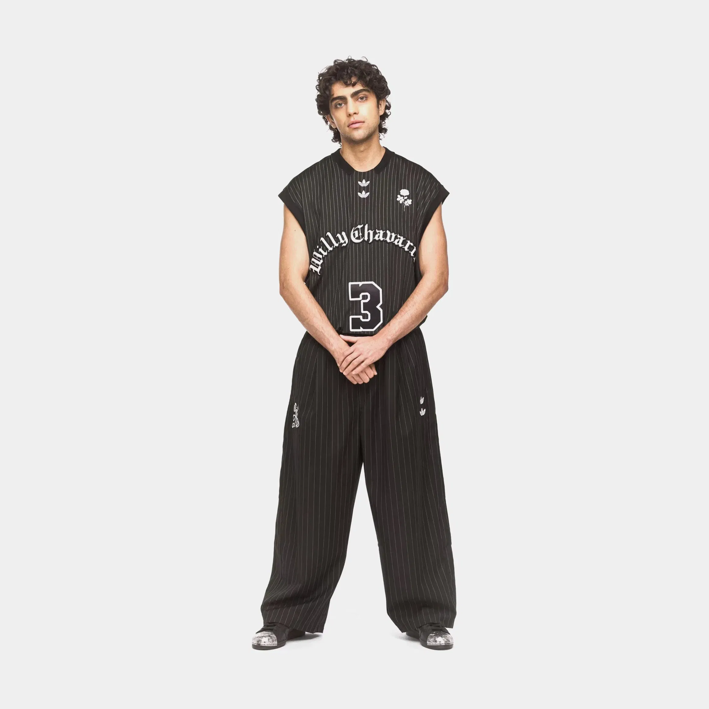 adidas Chavarria Basketball Mens Jersey (Black/White)