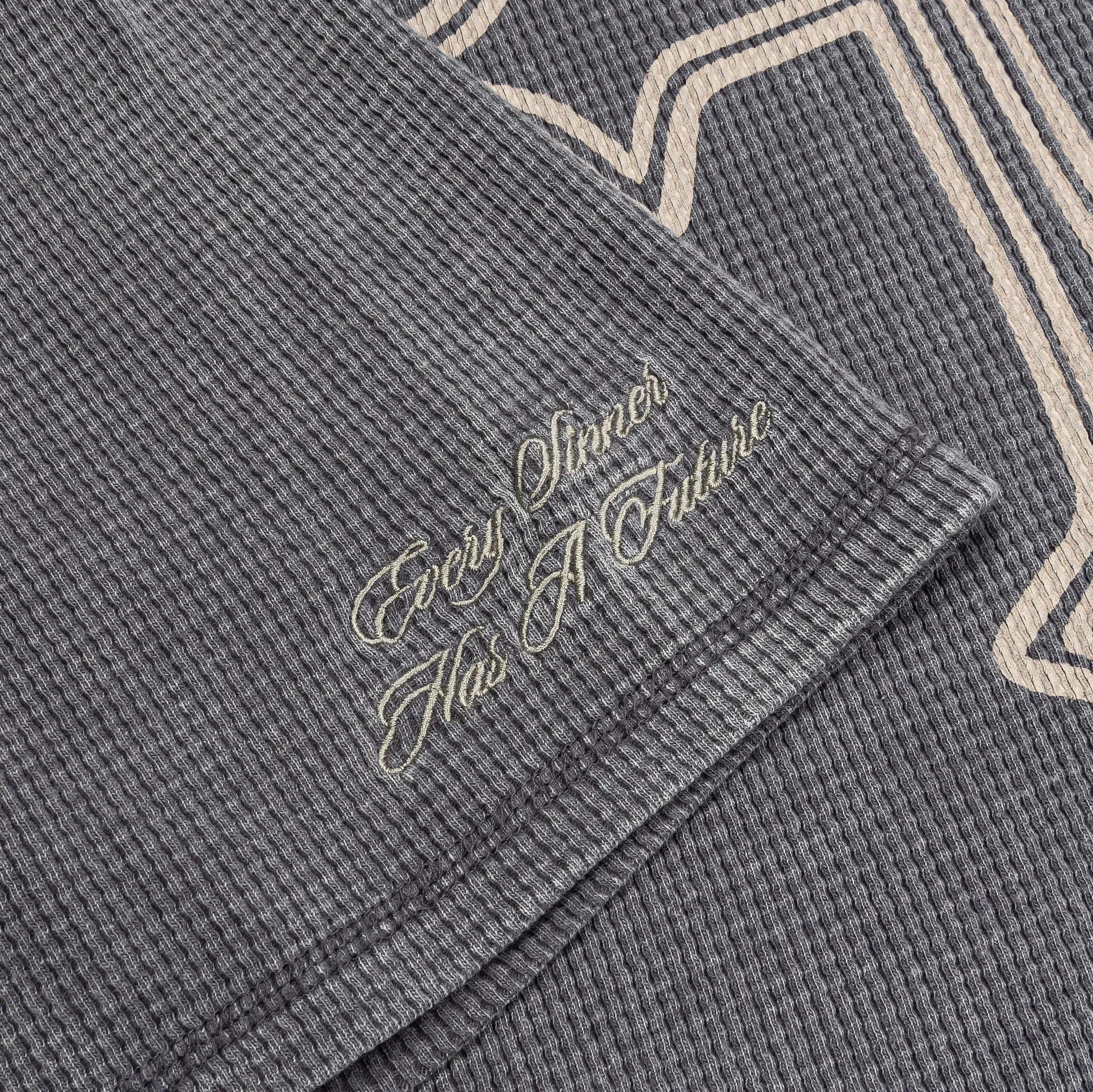 CTHDRL Keep The Faith Thermal Mens Short Sleeve Shirt (Grey/Beige)