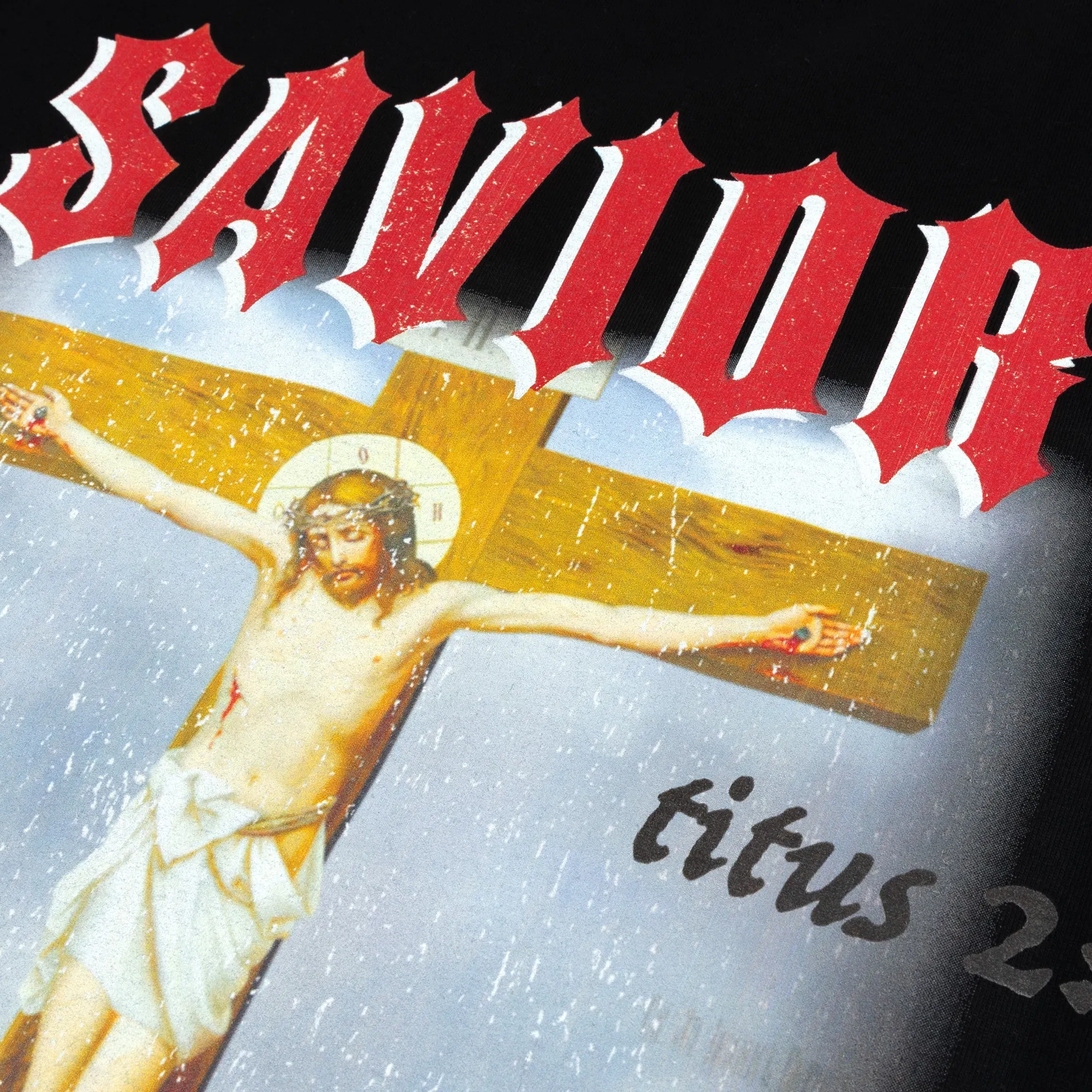 CTHDRL The Savior Mens Short Sleeve Shirt (Black/Red)