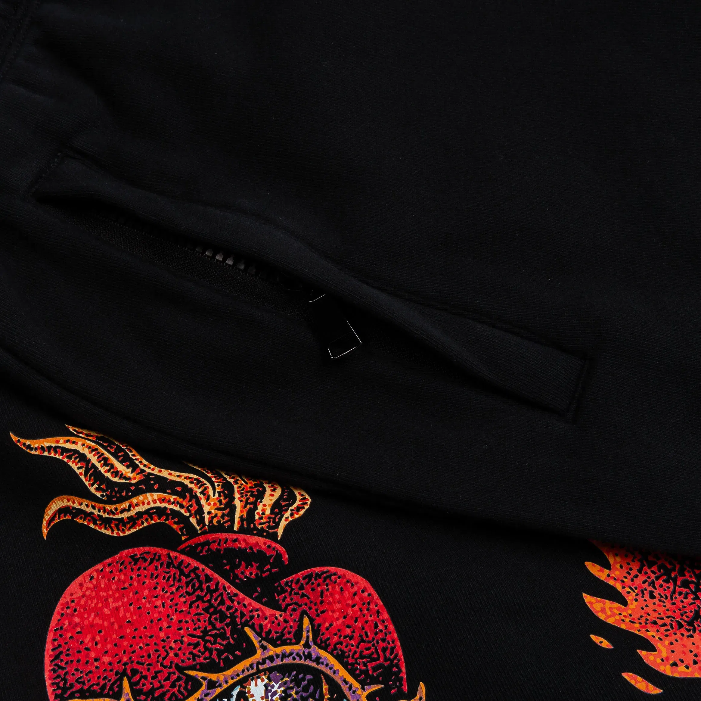 CTHDRL Forgive Me Fleece Mens Shorts (Black/Red)