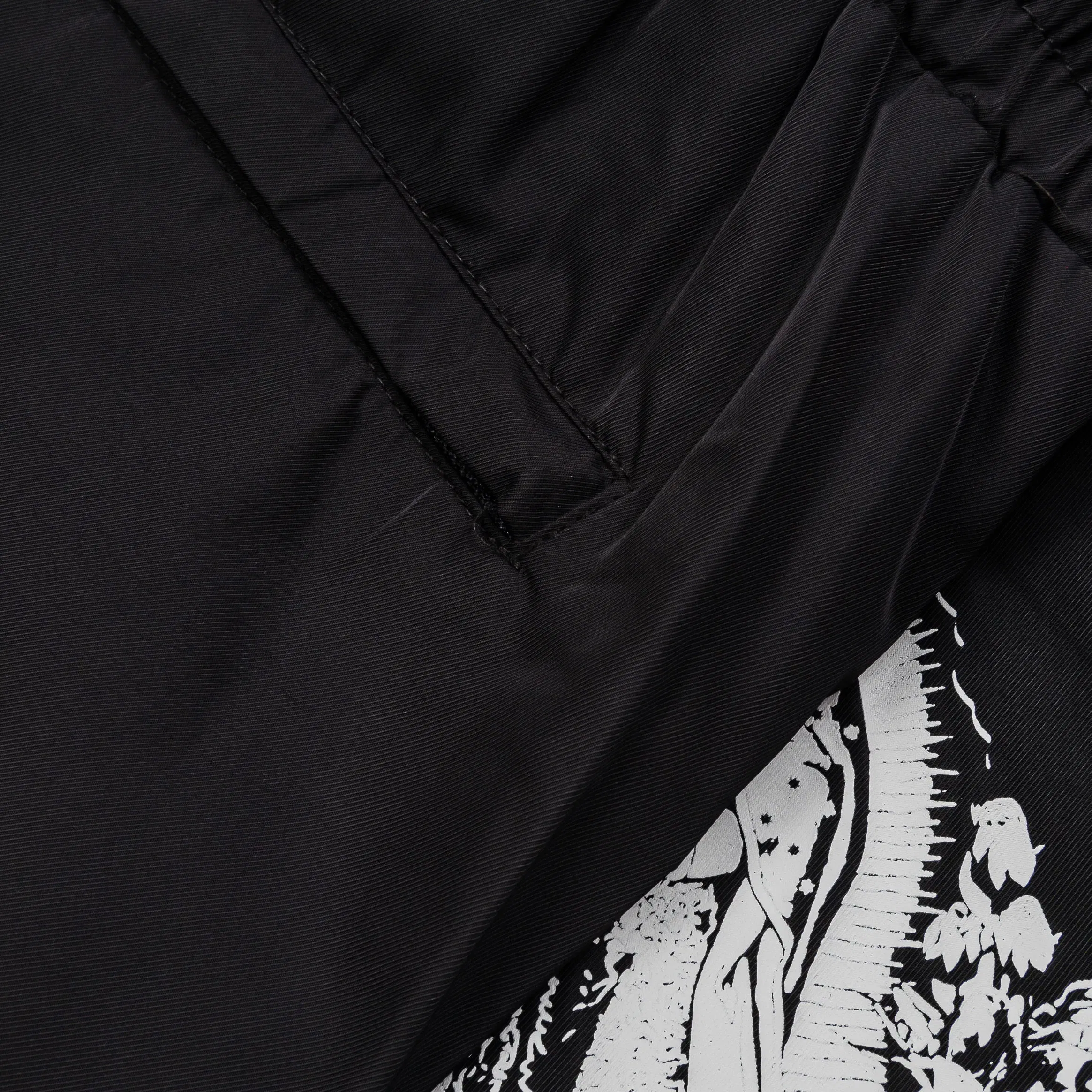 CTHDRL Lady of Guadalupe Cross Hybrid Mens Shorts (Black/Cream)