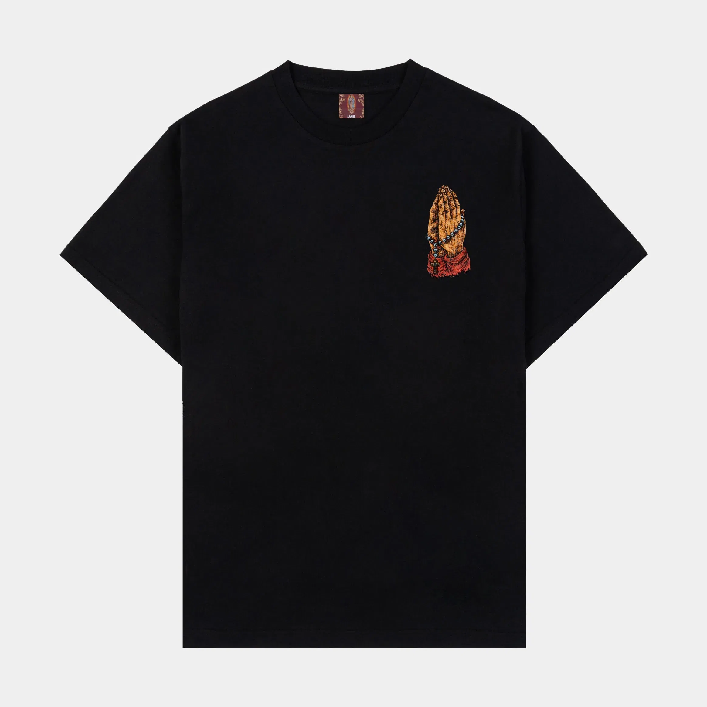 CTHDRL Forgive Me Mens Short Sleeve Shirt (Black/Red)