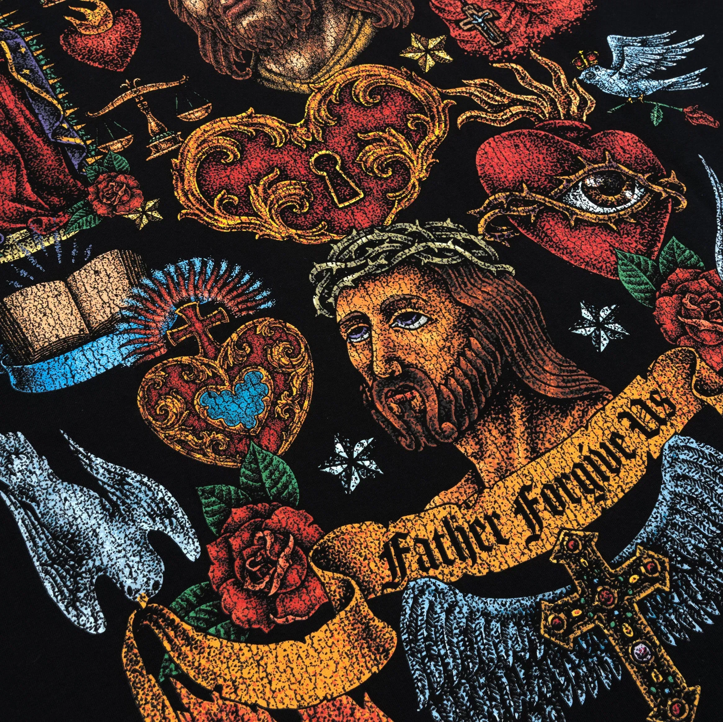 CTHDRL Forgive Me Mens Short Sleeve Shirt (Black/Red)