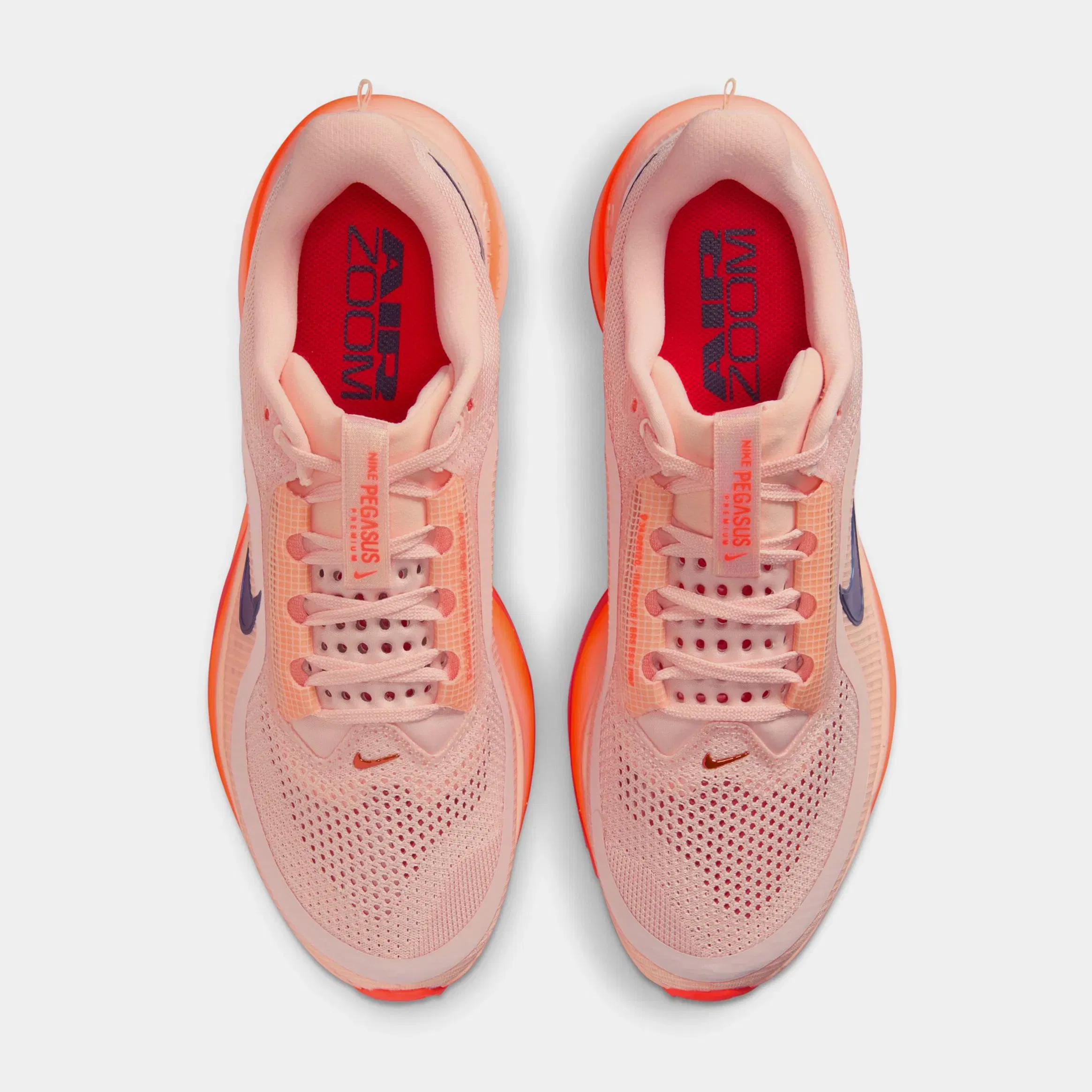 Nike Pegasus Premium Mens Running Shoes (Washed Coral/Gridiron/Hyper Orange/Crimson Tint/Metallic Silver)
