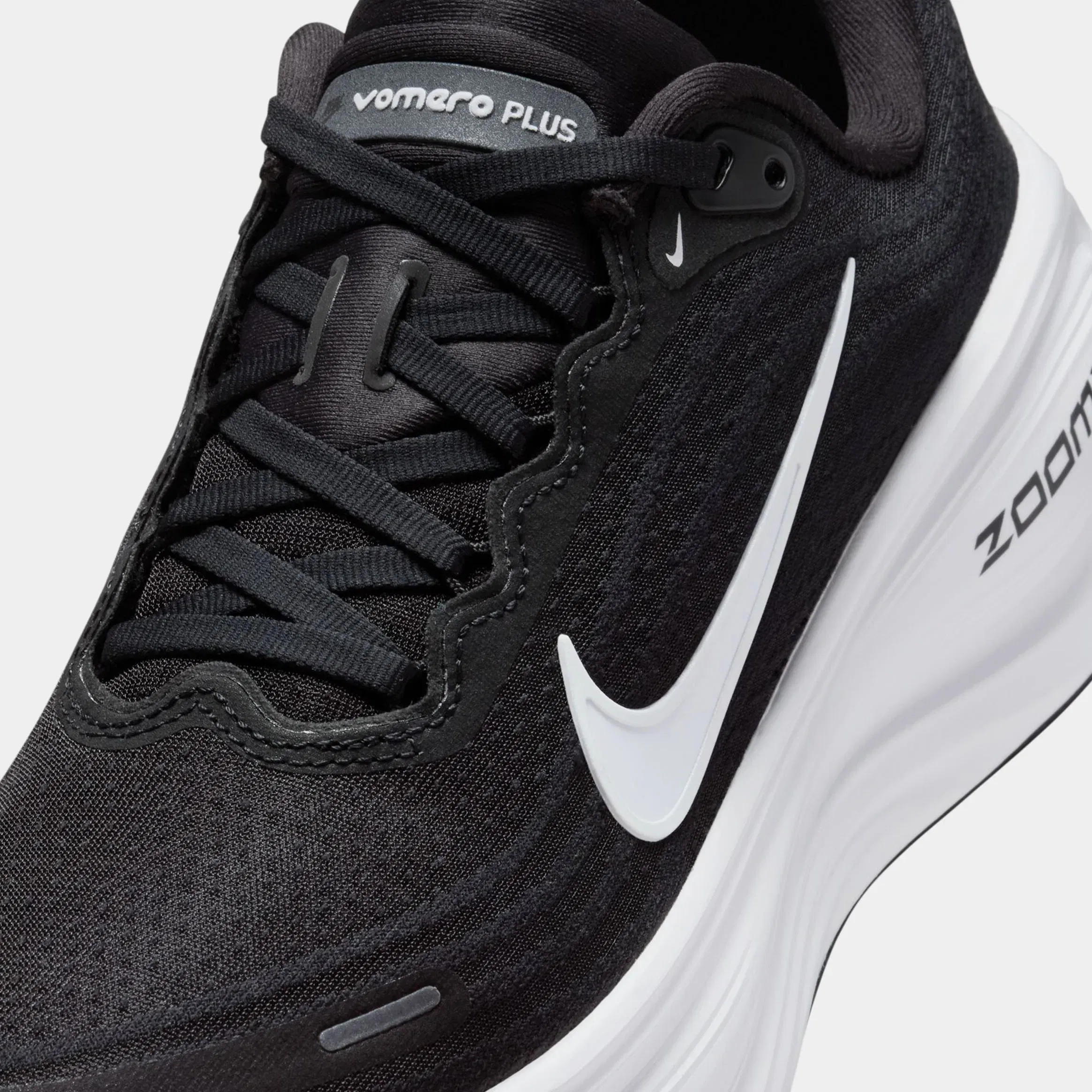 Nike Vomero Plus Womens Running Shoes (Black/Cool Grey/Metallic Dark Grey/White)