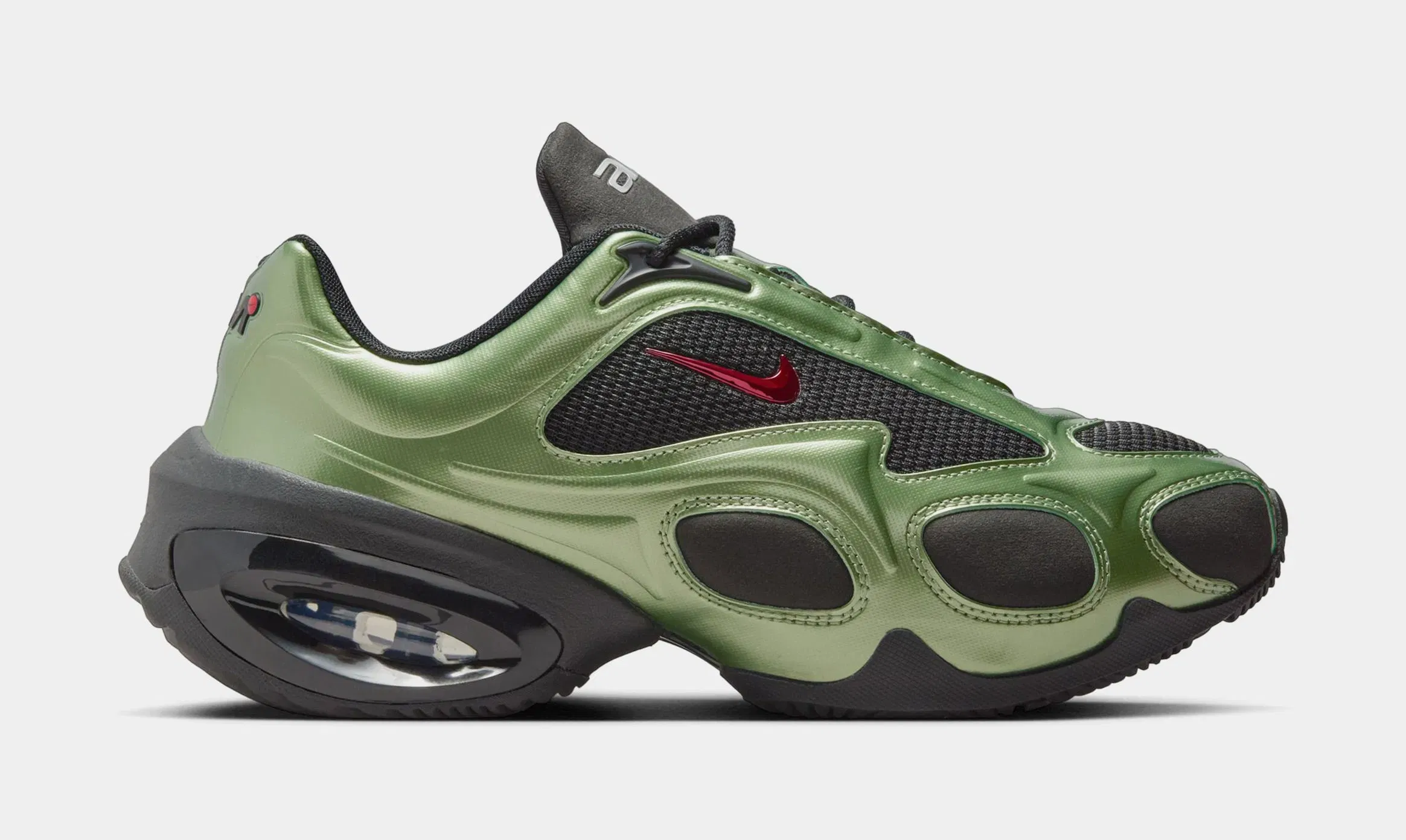 Nike Air Max Muse Womens Running Shoes (Black/University Red/Oil Green)