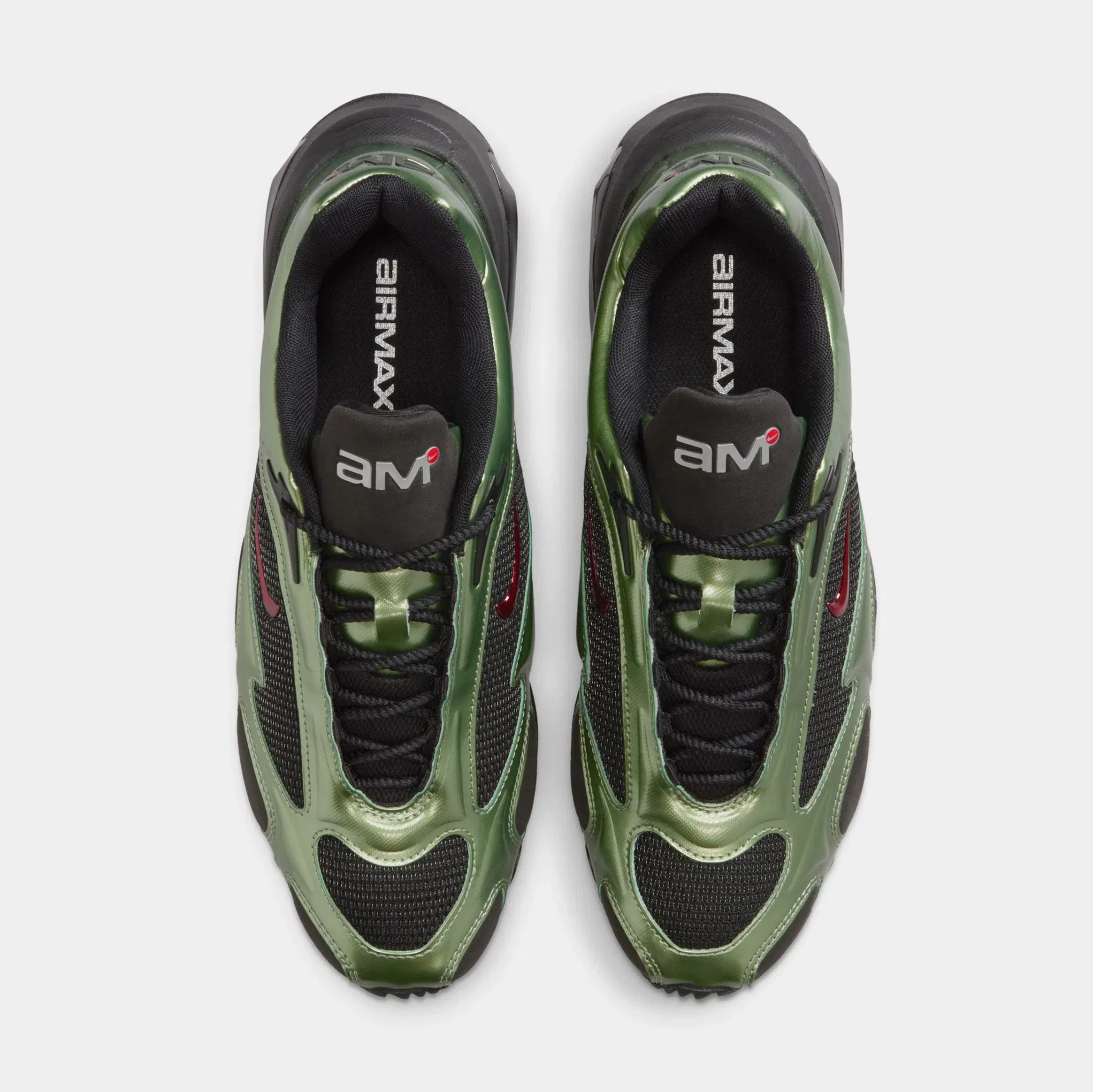 Nike Air Max Muse Womens Running Shoes (Black/University Red/Oil Green)