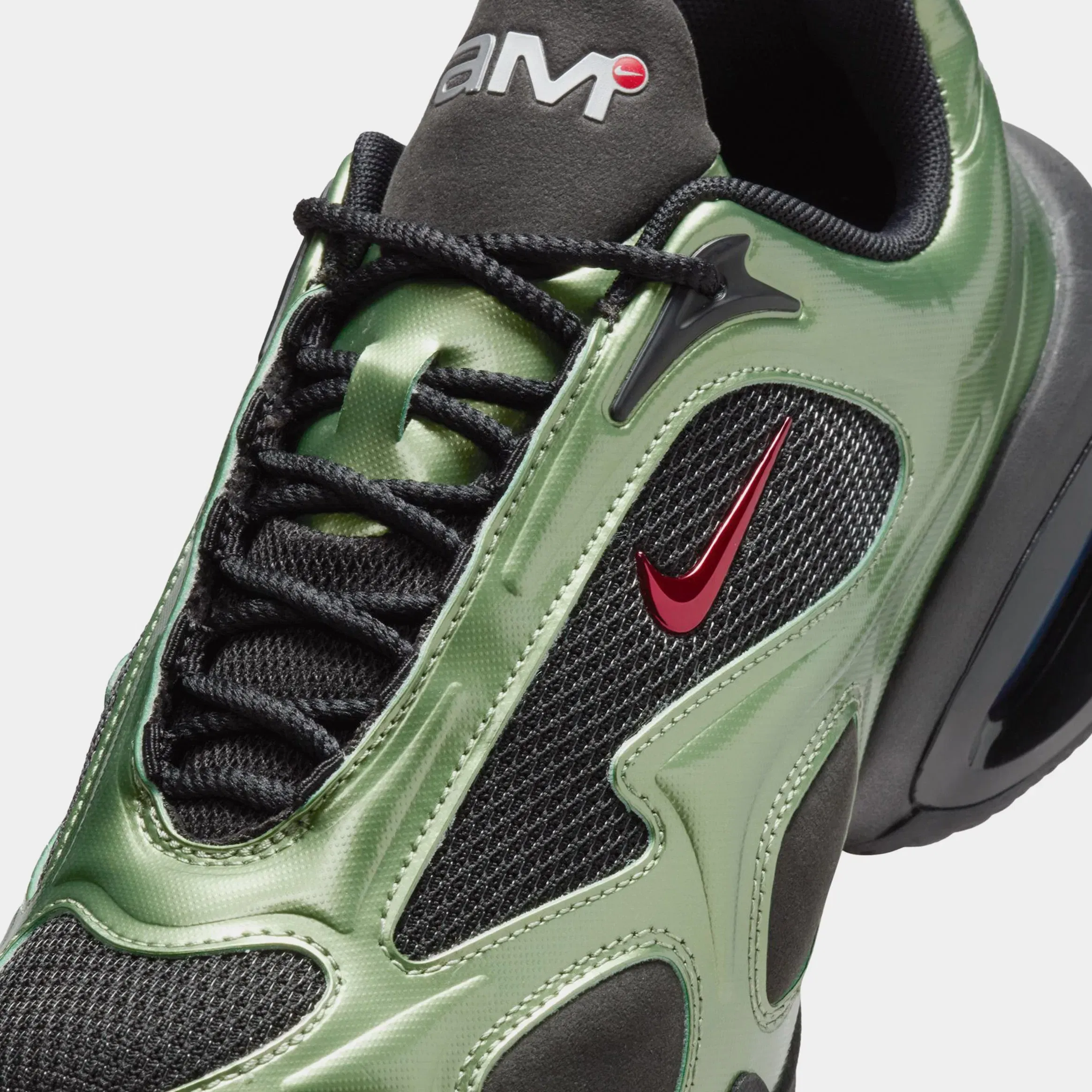 Nike Air Max Muse Womens Running Shoes (Black/University Red/Oil Green)