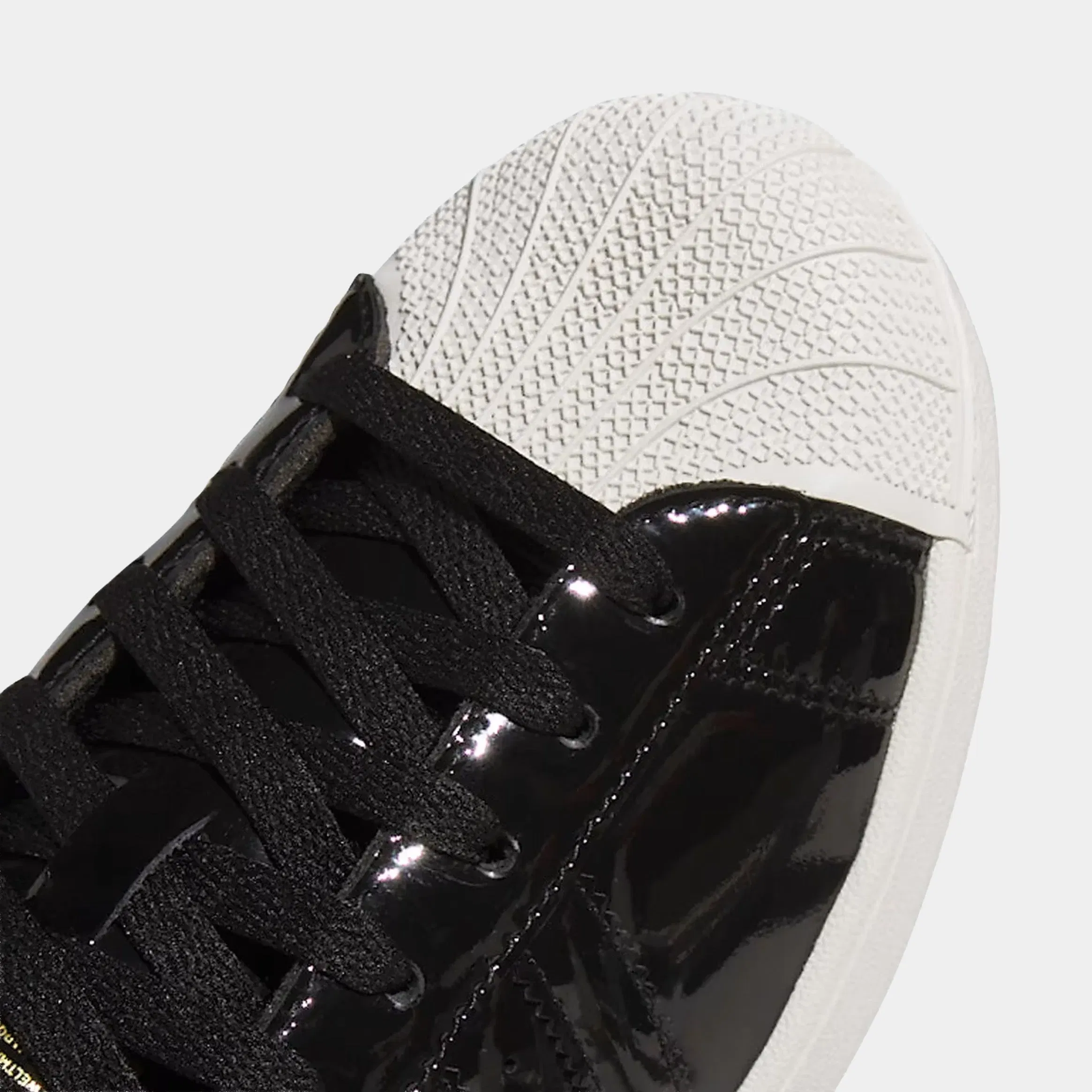 adidas Superstar II Patent Mens Lifestyle Shoes (Black/Core Black/Off White)