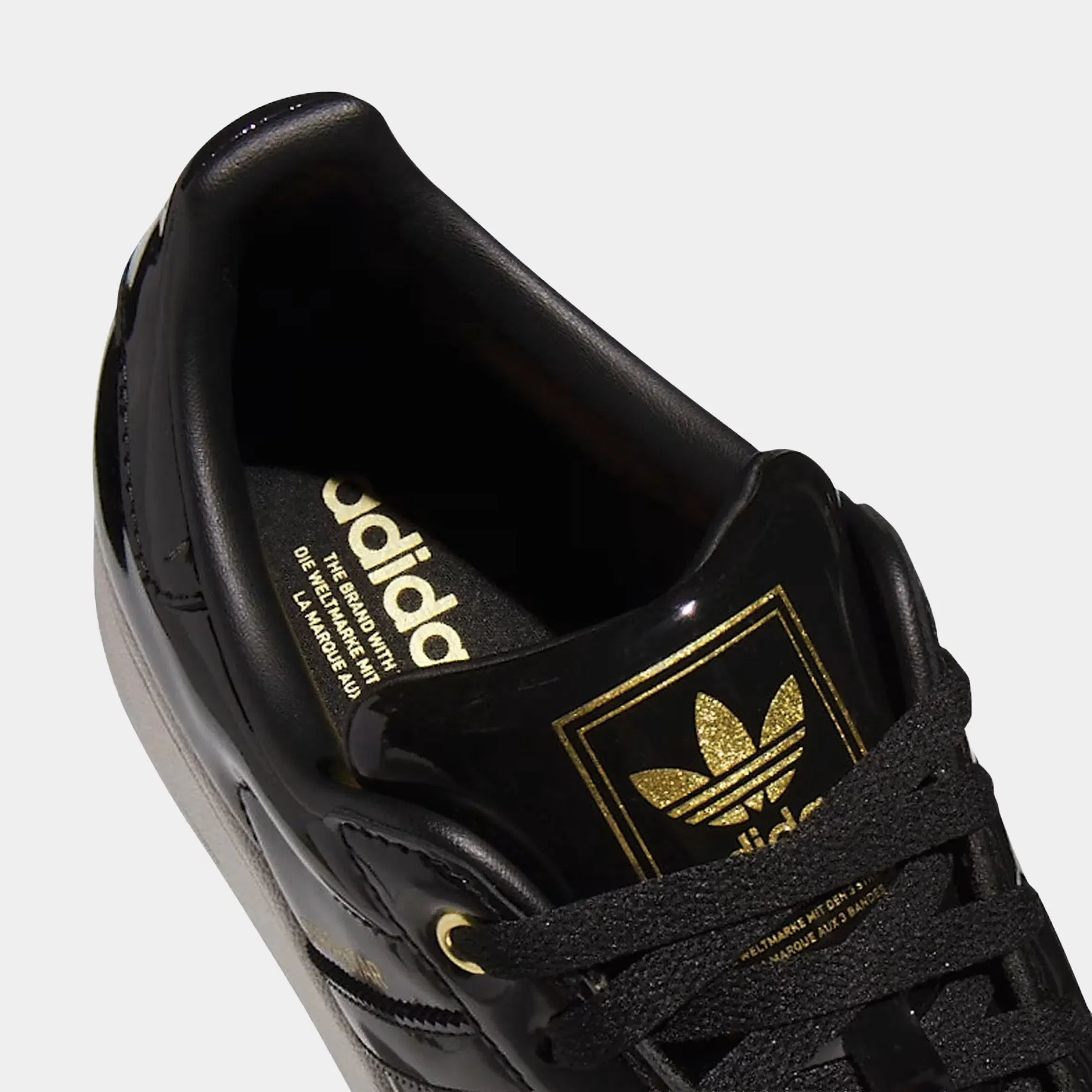 adidas Superstar II Patent Mens Lifestyle Shoes (Black/Core Black/Off White)