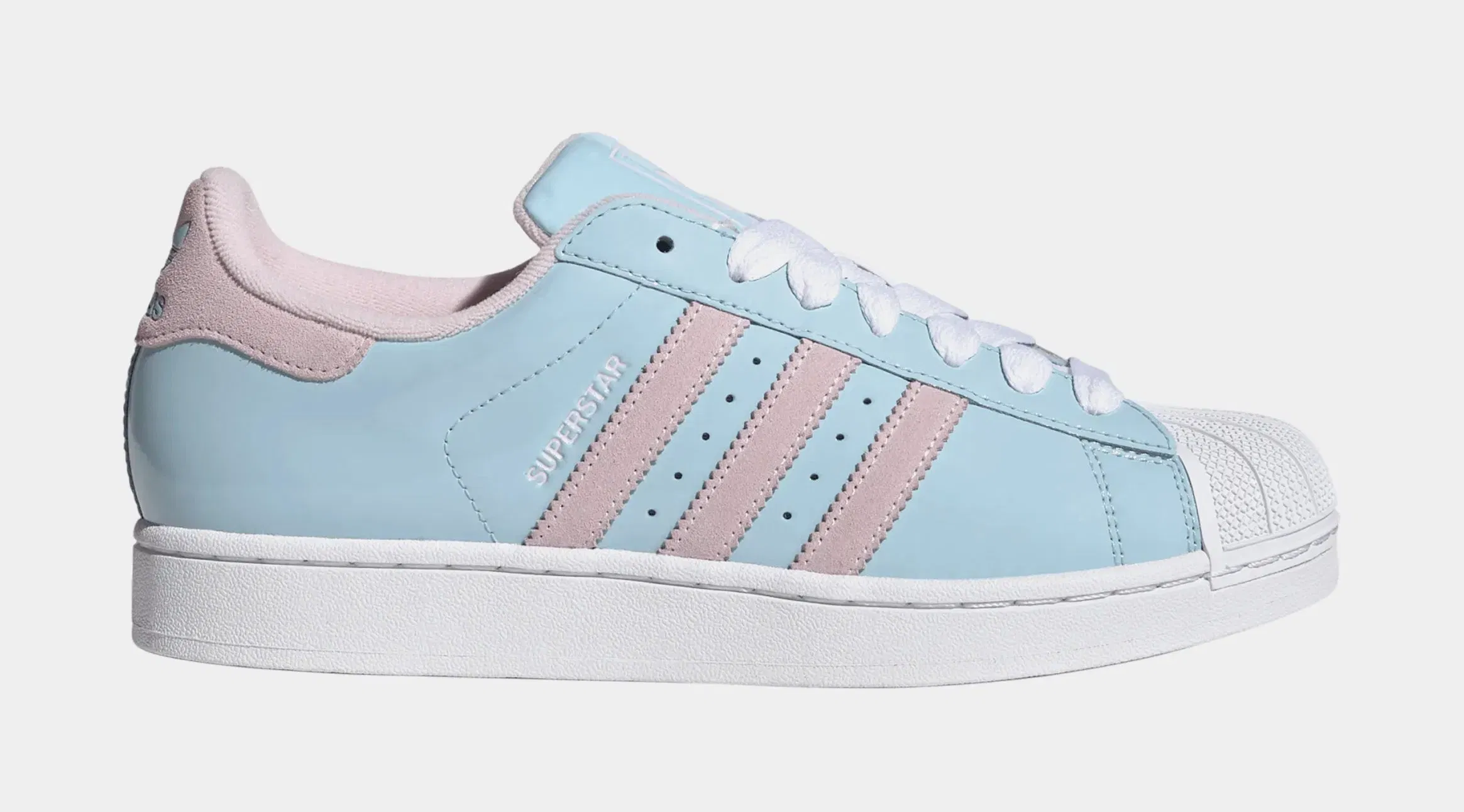 adidas Superstar Patent Mens Lifestyle Shoes (Blue/Pink)