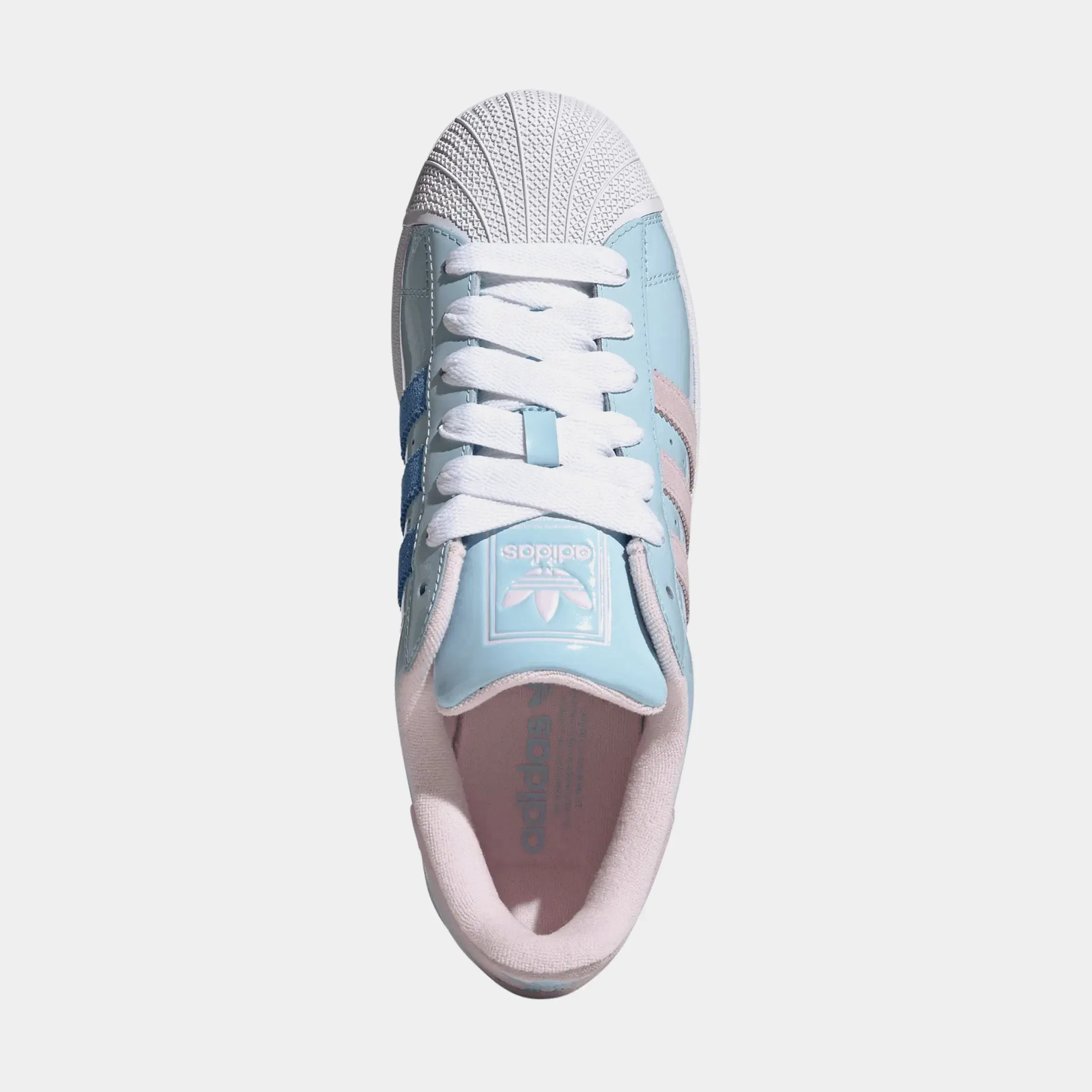 adidas Superstar Patent Mens Lifestyle Shoes (Blue/Pink)