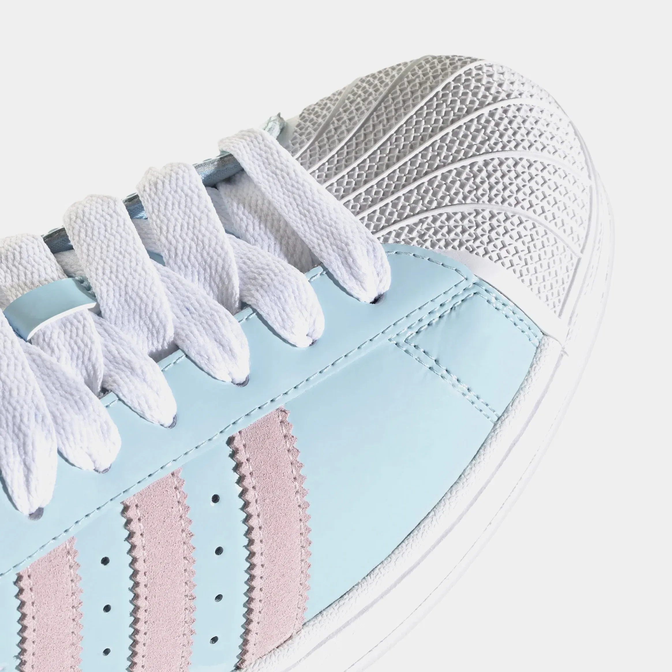 adidas Superstar Patent Mens Lifestyle Shoes (Blue/Pink)