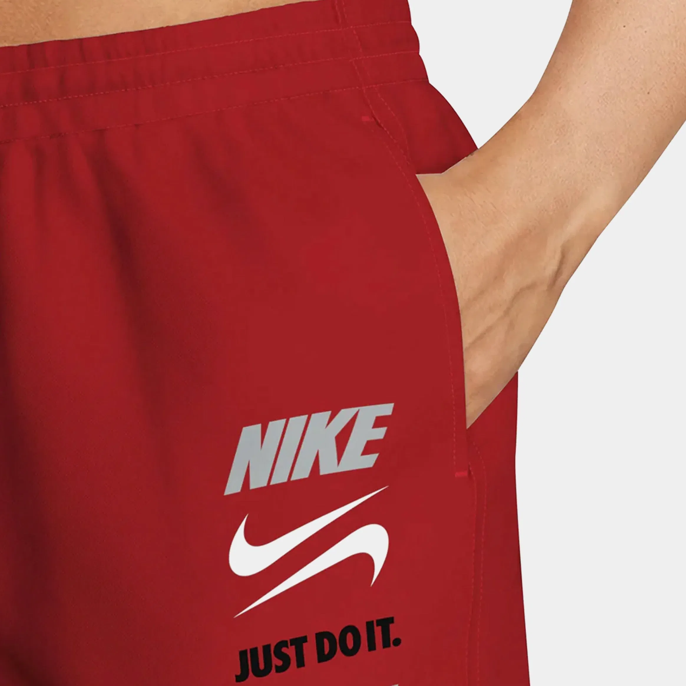 Nike Swim Breaker 7" Volley Mens Shorts (Red/Grey)