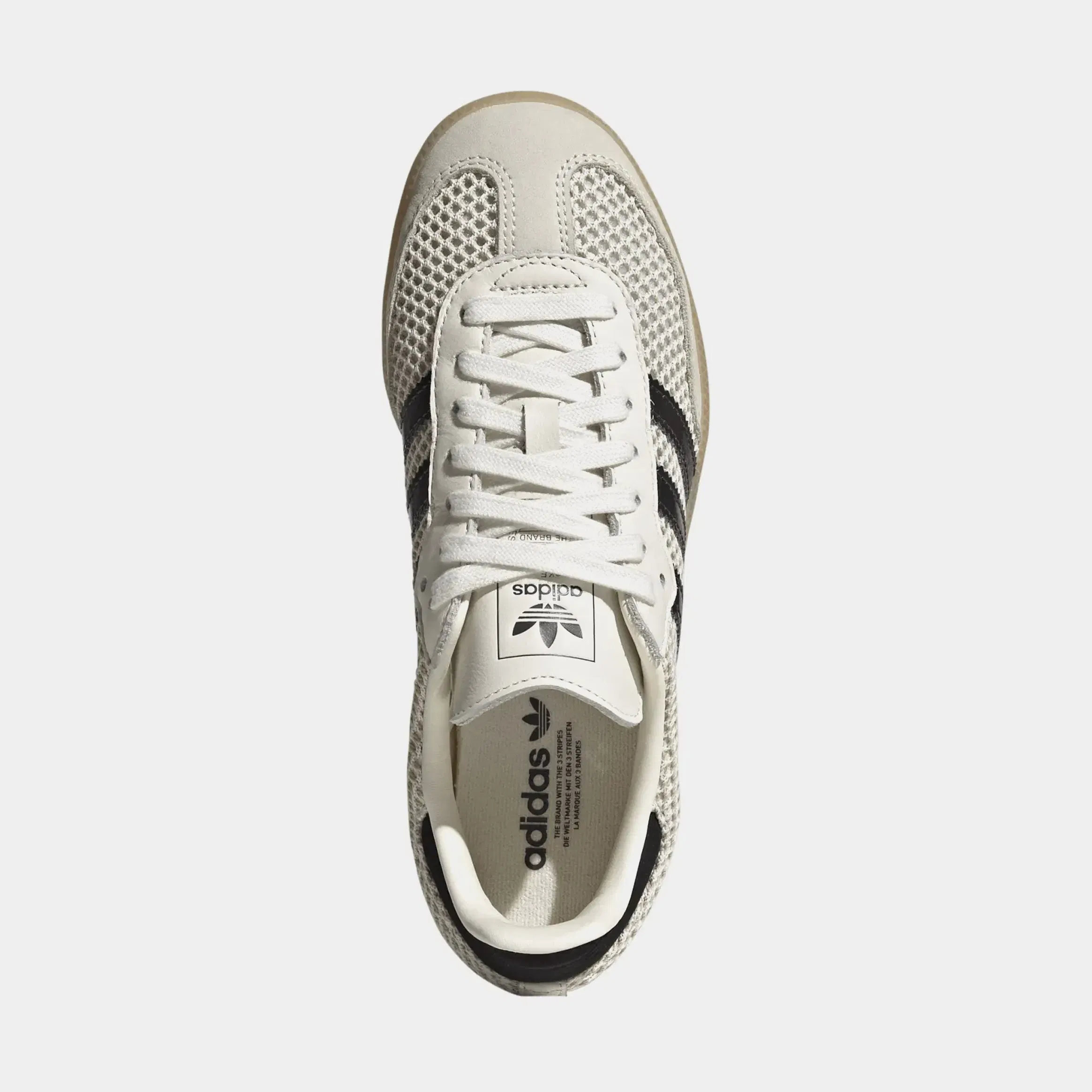 adidas Samba OG Open Mesh Womens Lifestyle Shoes (Off White/Carbon/Gold Metallic)