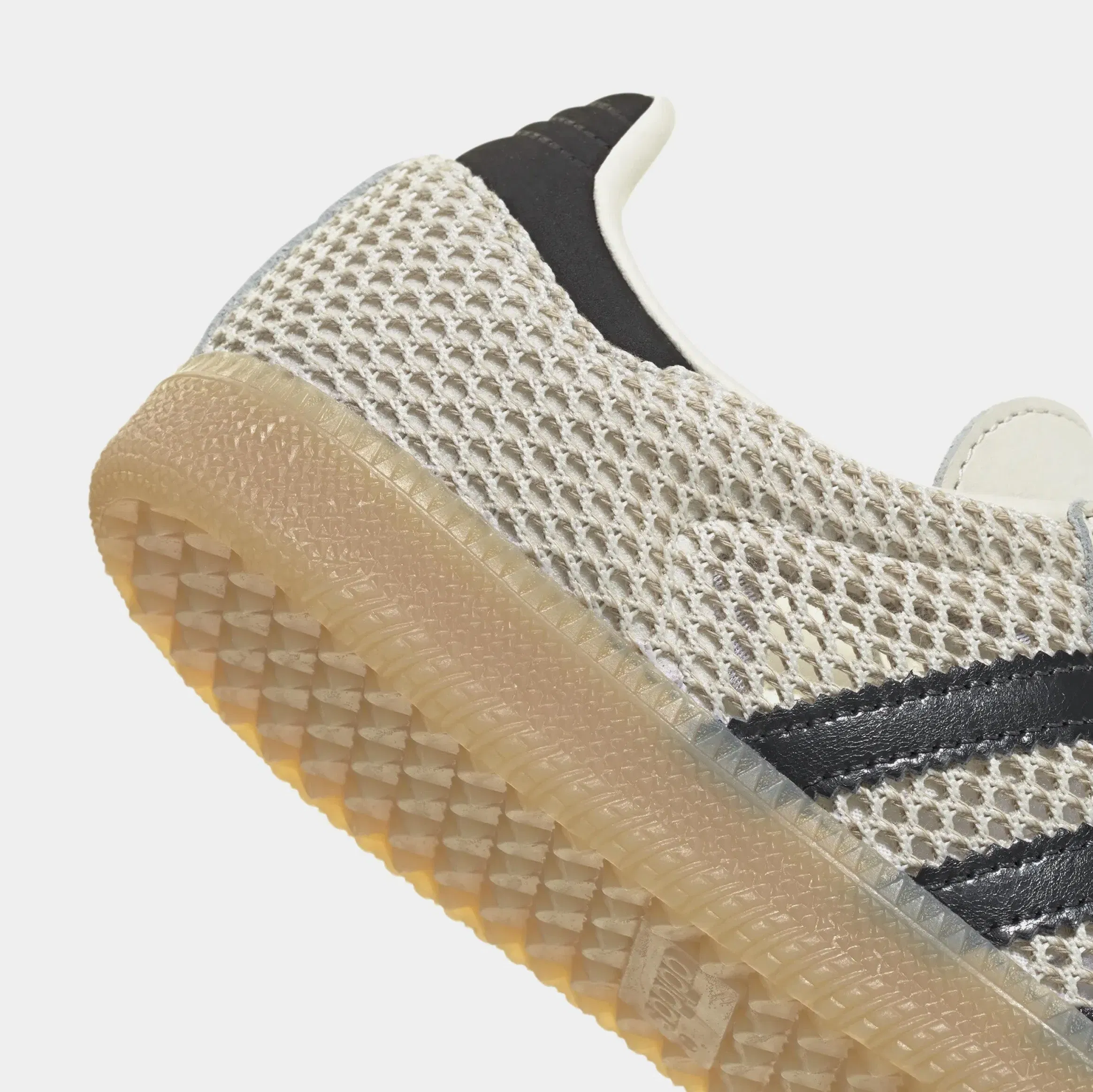 adidas Samba OG Open Mesh Womens Lifestyle Shoes (Off White/Carbon/Gold Metallic)