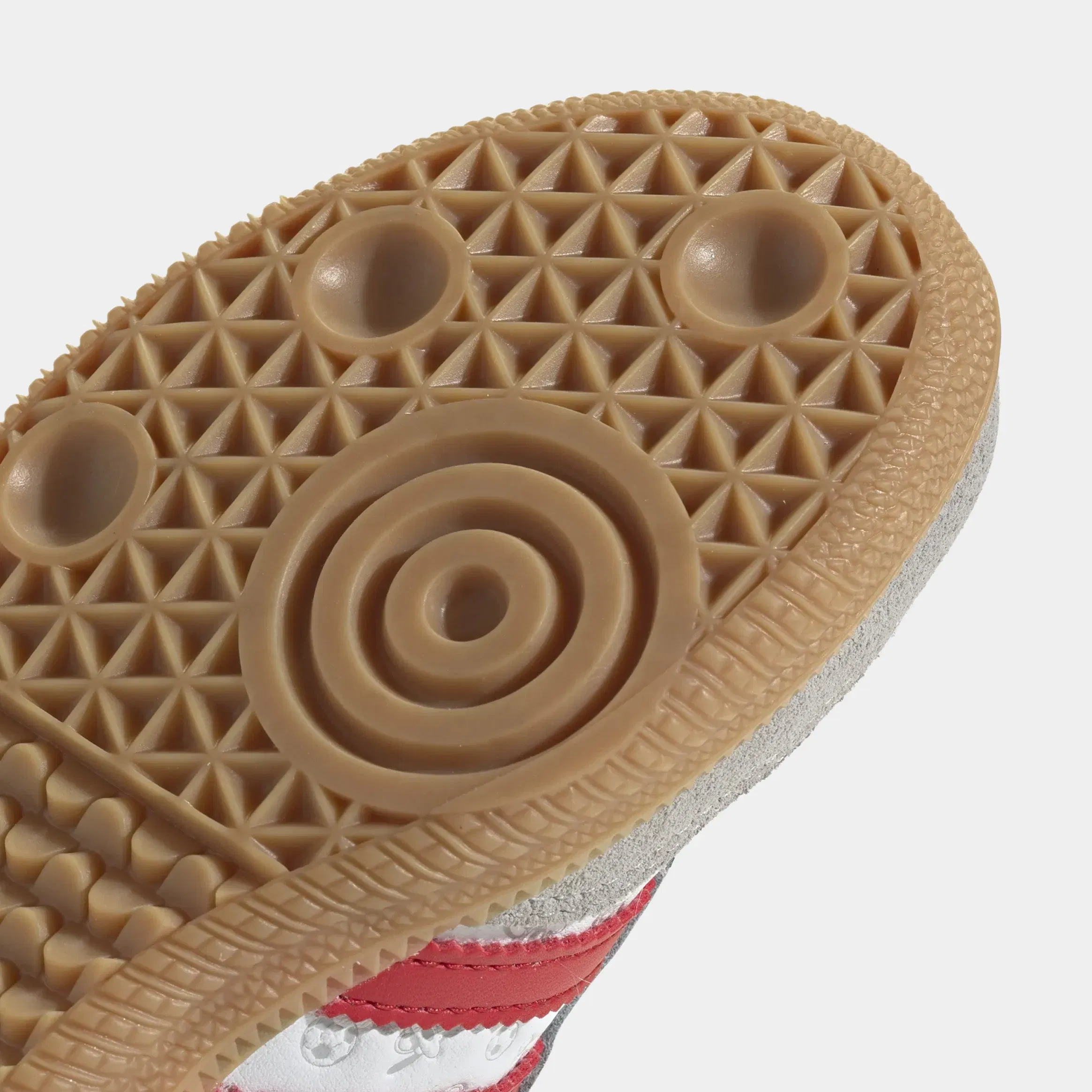adidas Disney Samba OG Comfort Closure Elastic Lace Preschool Lifestyle Shoes (Cloud White/Better Scarlet/Gum)