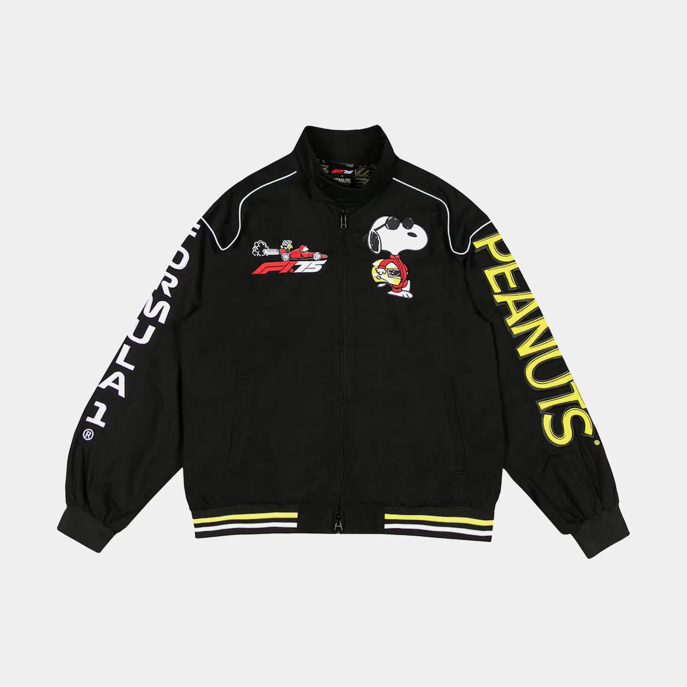 INSOMNIAC F1 x Snoopy Peanuts Pit Crew Joe Cool Racing Mens Jacket (Black/White)