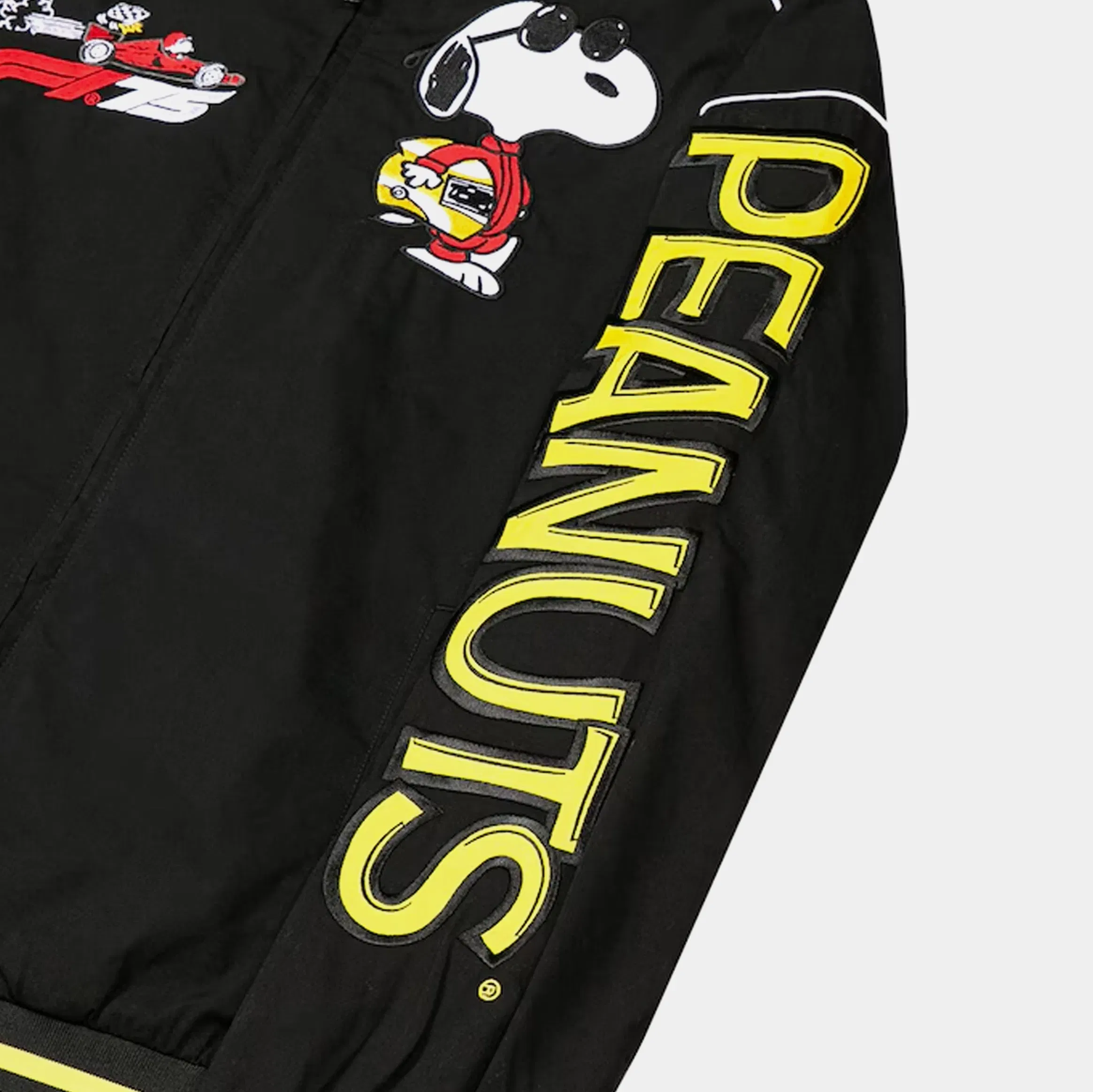 INSOMNIAC F1 x Snoopy Peanuts Pit Crew Joe Cool Racing Mens Jacket (Black/White)