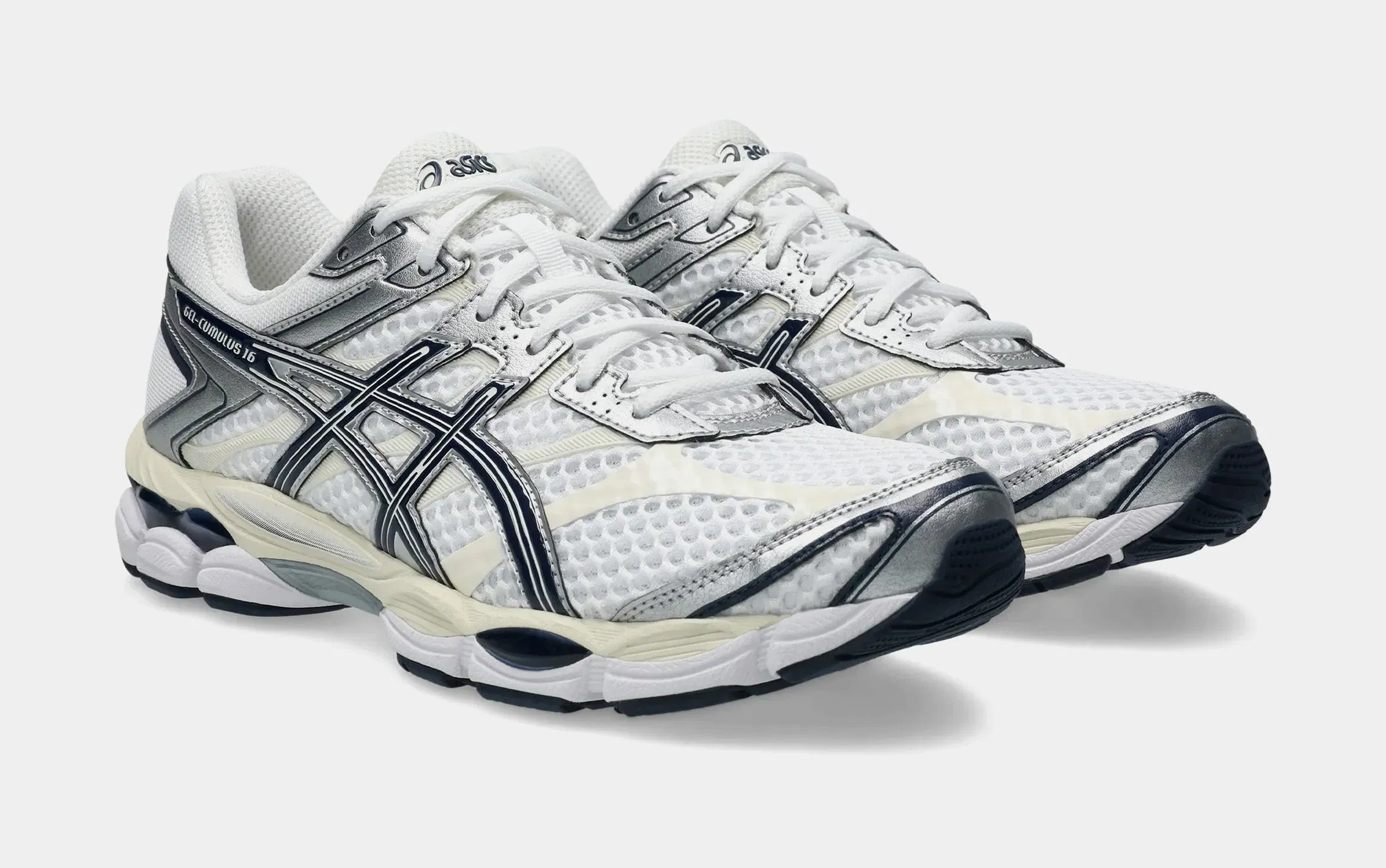 ASICS Gel Cumulus 16 Mens Running Shoes (White/Midnight)