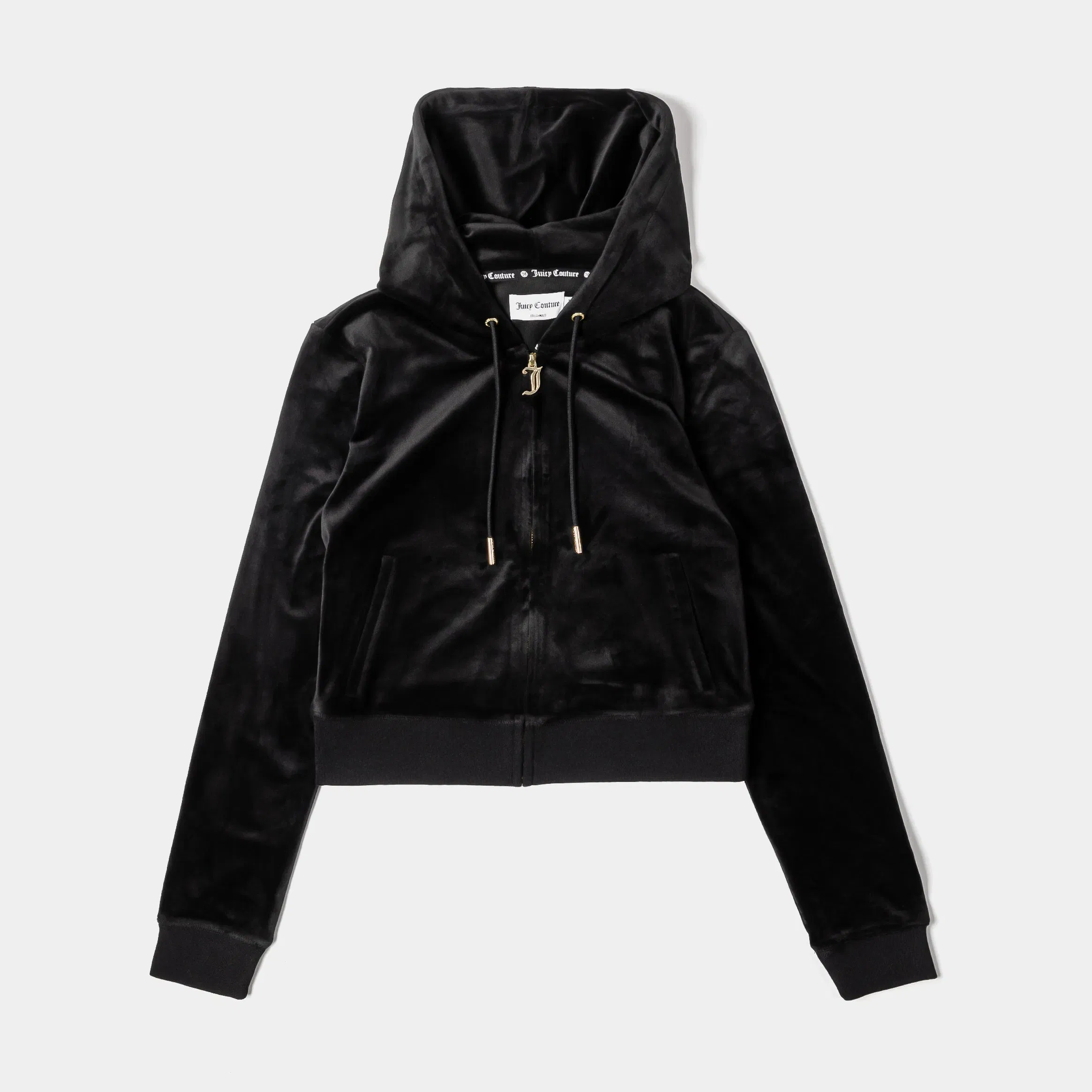 Juicy Couture OG Big Bling Velour Womens Jacket (Black/Gold)