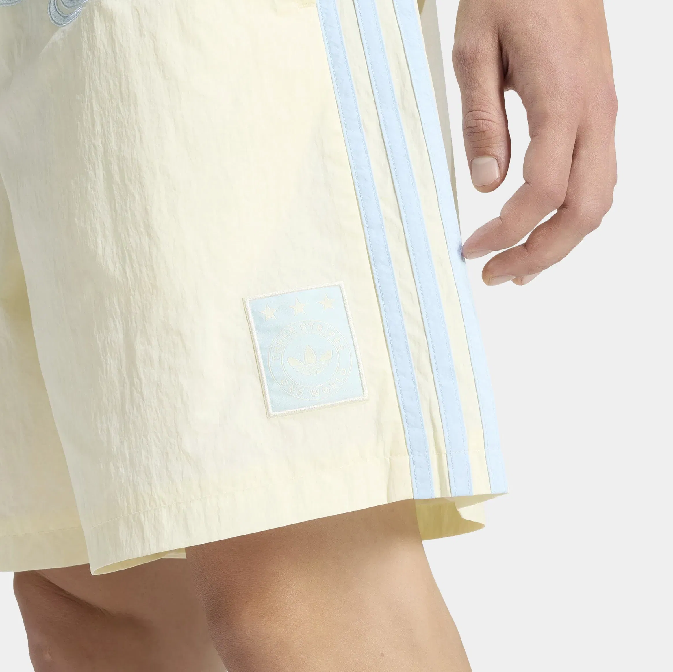 adidas Originals One World Graphic Woven Mens Shorts (Cream White)