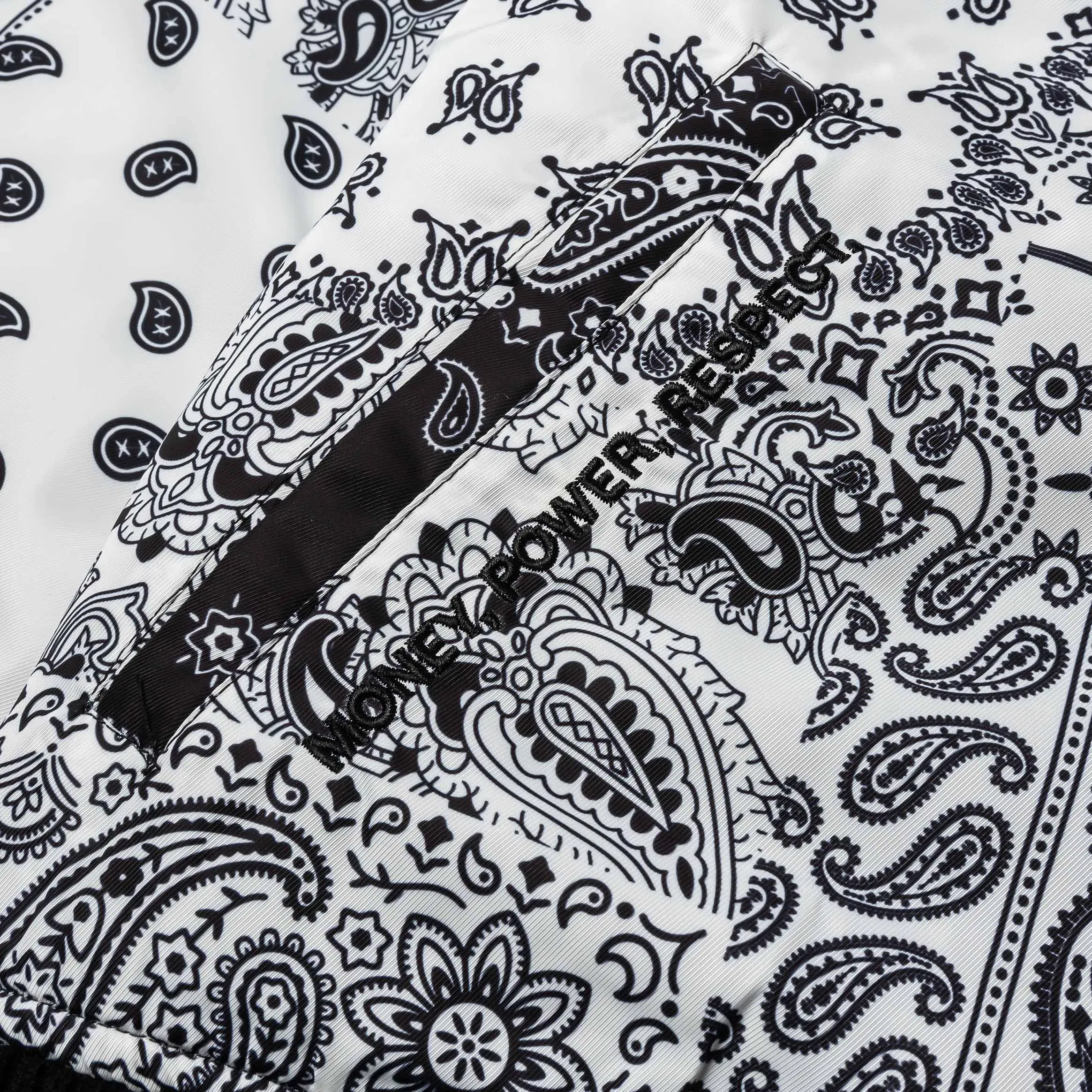 SCARFACE X SP SP x Scarface Paisley Varsity Jacket (Black/White)