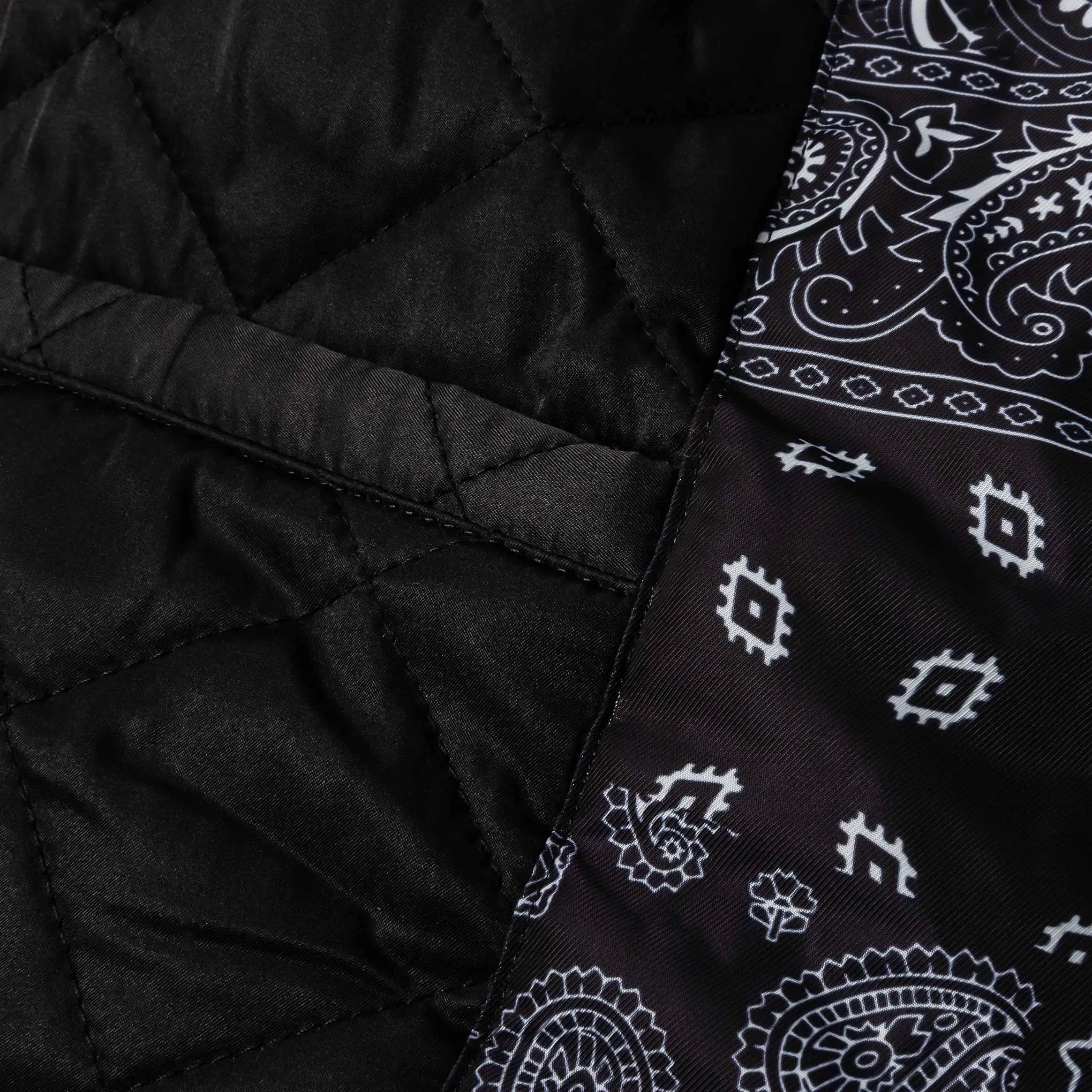 SCARFACE X SP SP x Scarface Paisley Varsity Jacket (Black/White)