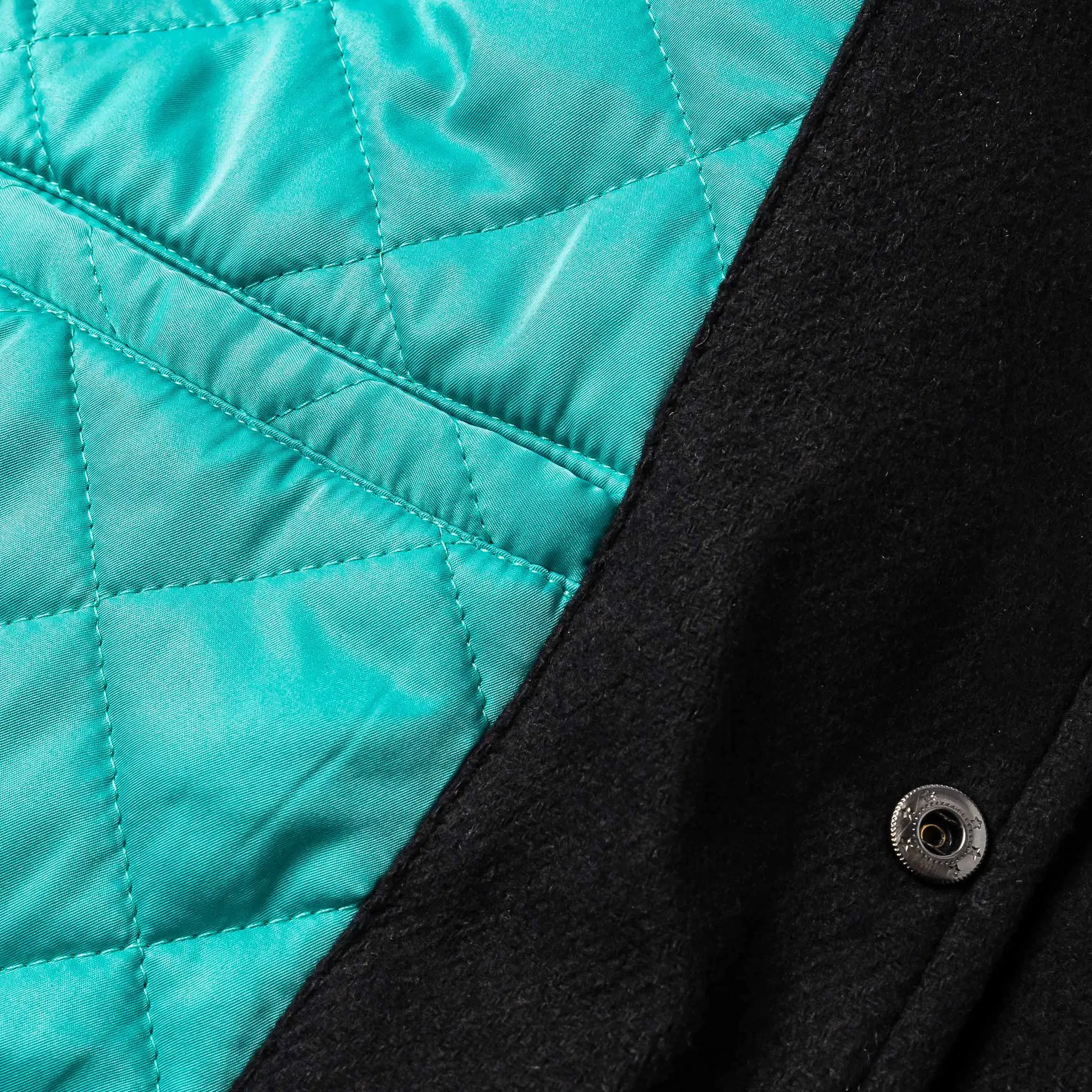 RICHIE RICH X SP SP x Richie Rich Get Money Varsity Mens Jacket (Black/Teal)