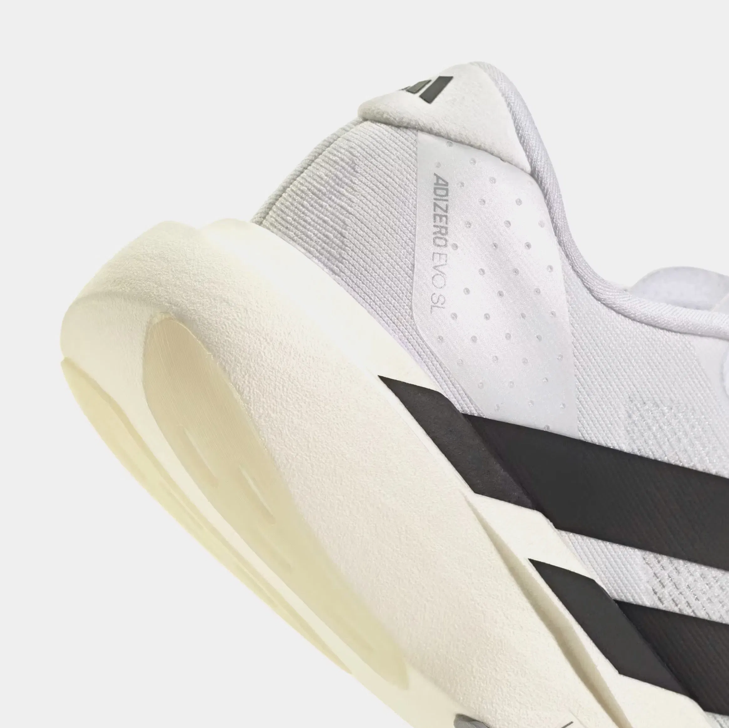 adidas Adizero Evo SL Grade School Running Shoes (Cloud White/Cloud Black/Cloud White)