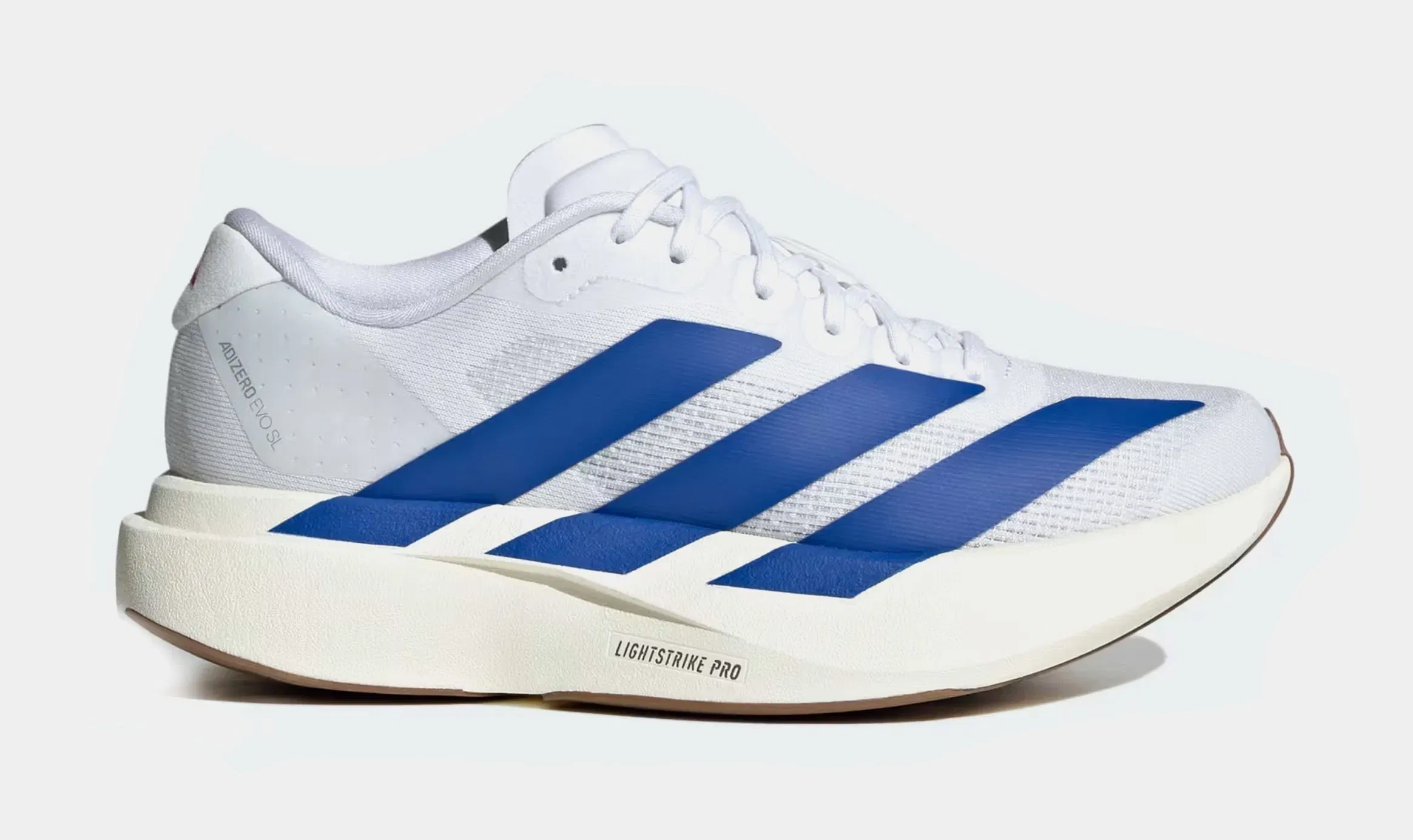 adidas Adizero EVO SL Grade School Running Shoes (Cloud White/Royal Blue/Pure Ruby)