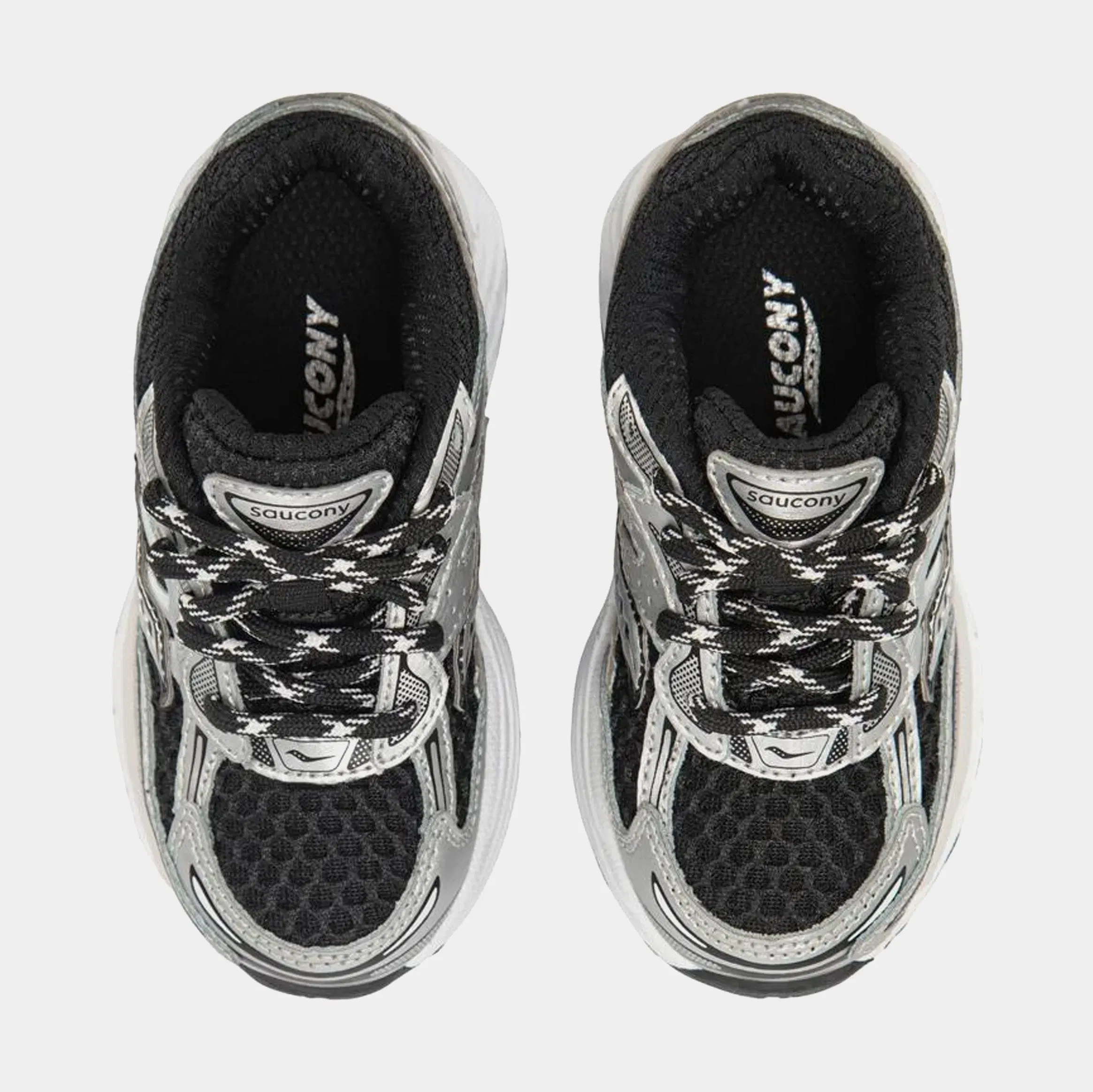 Saucony Kids Omni 9 Infant Toddler Running Shoes (Black/Silver)
