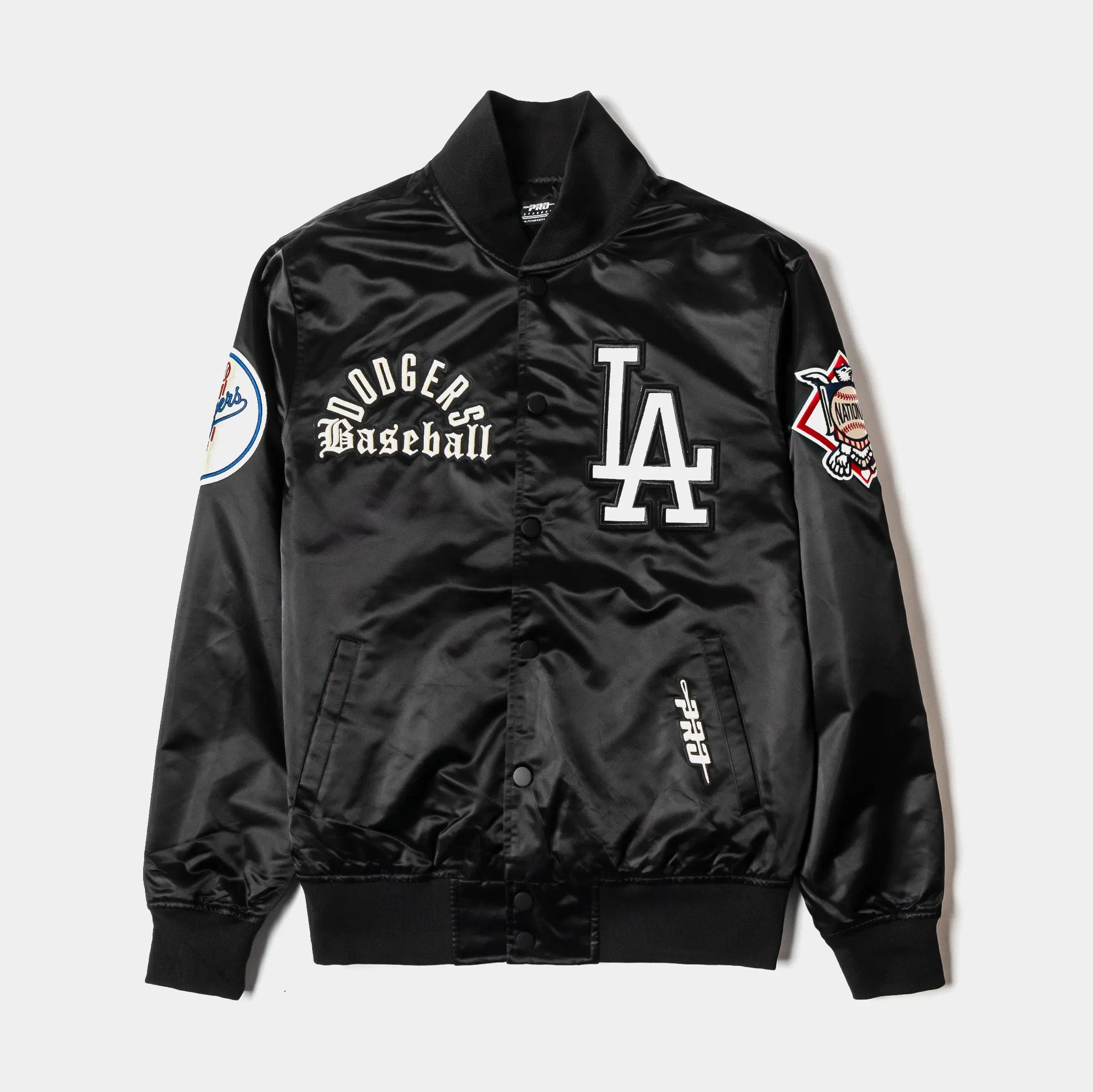 PRO STANDARD Shoe Palace Exclusive Los Angeles Dodgers Originals Satin Mens Jacket (Black/White)