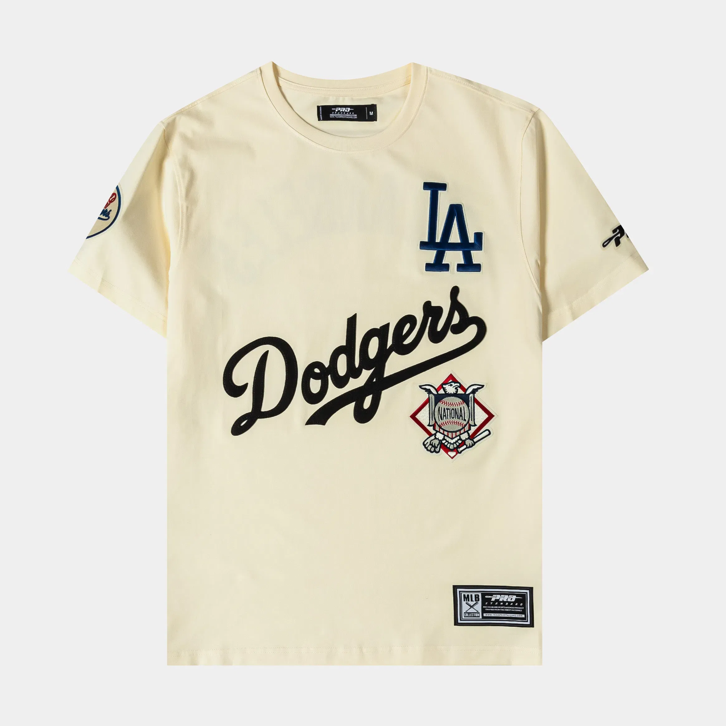PRO STANDARD Los Angeles Dodgers Original Mens Short Sleeve Shirt (Beige/White)