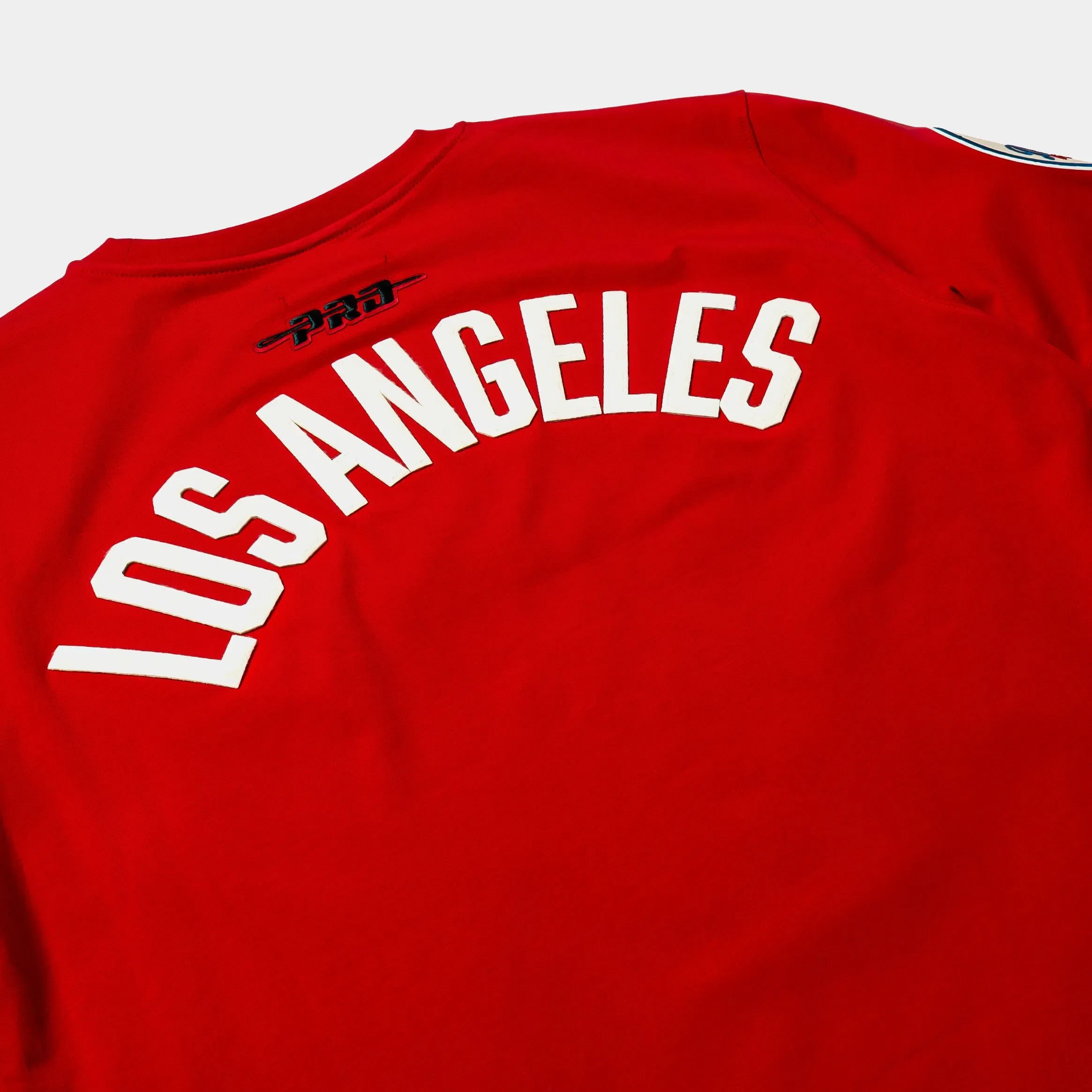 PRO STANDARD Shoe Palace Exclusive Dodgers Originals Mens Short Sleeve Shirt (Red/White)