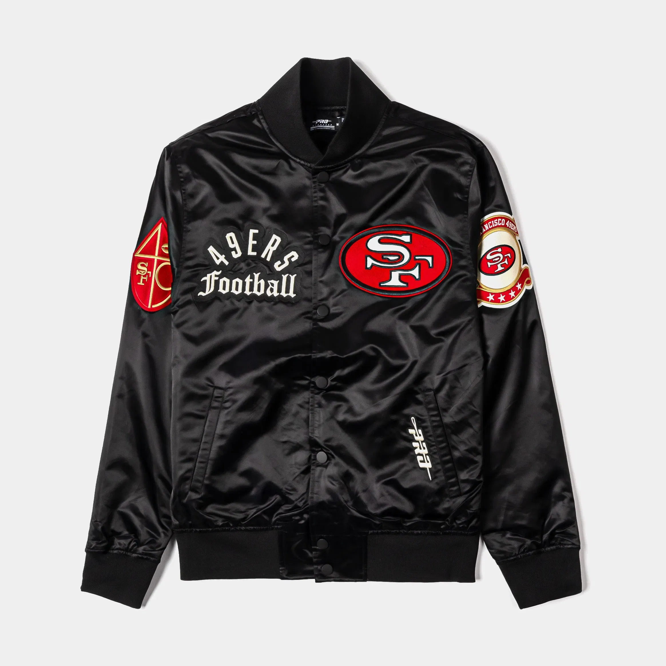 PRO STANDARD Shoe Palace Exclusive San Francisco 49ers Original Satin Mens Jacket (Black/White)