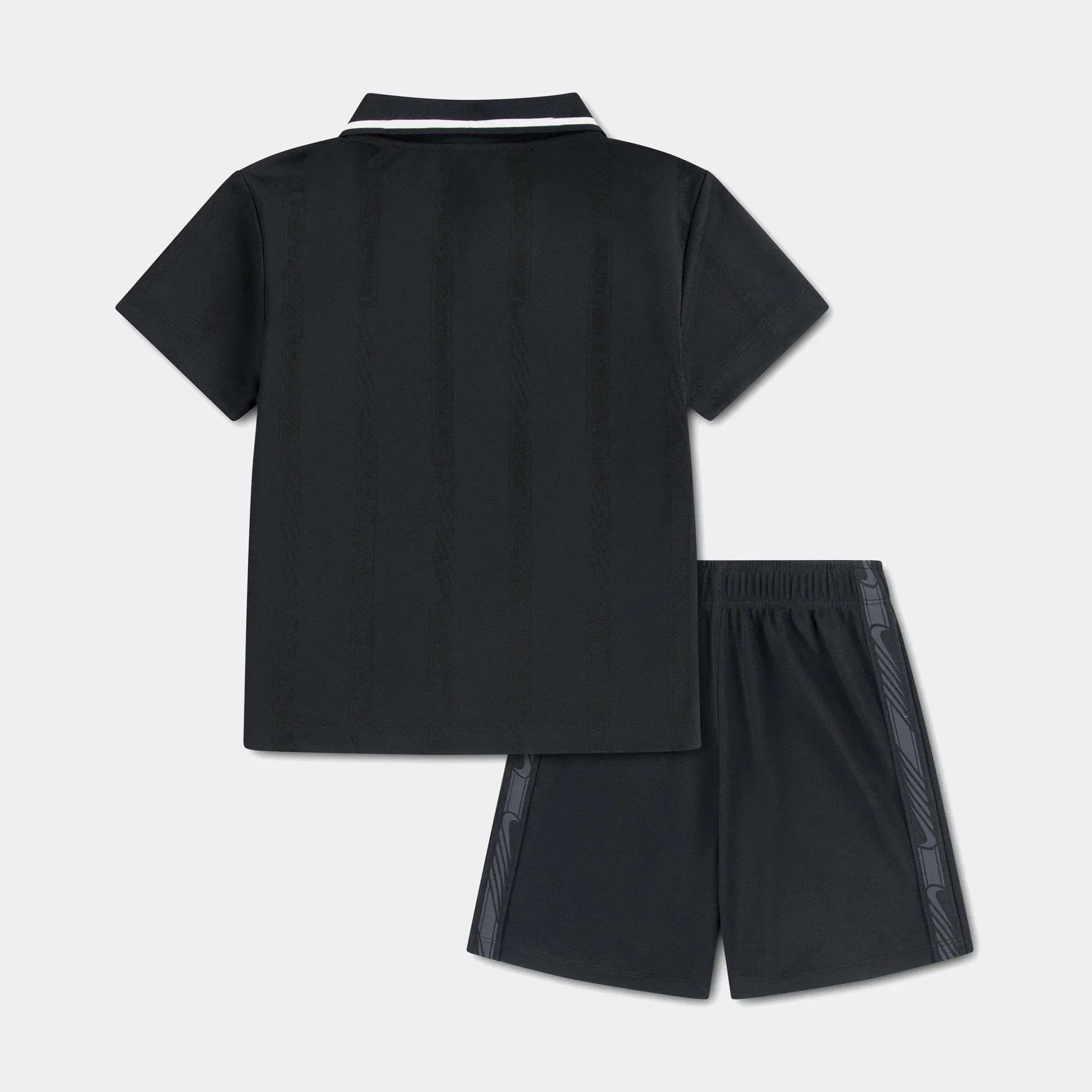Nike Victory Lap Polo and Shorts Preschool Set (Black)